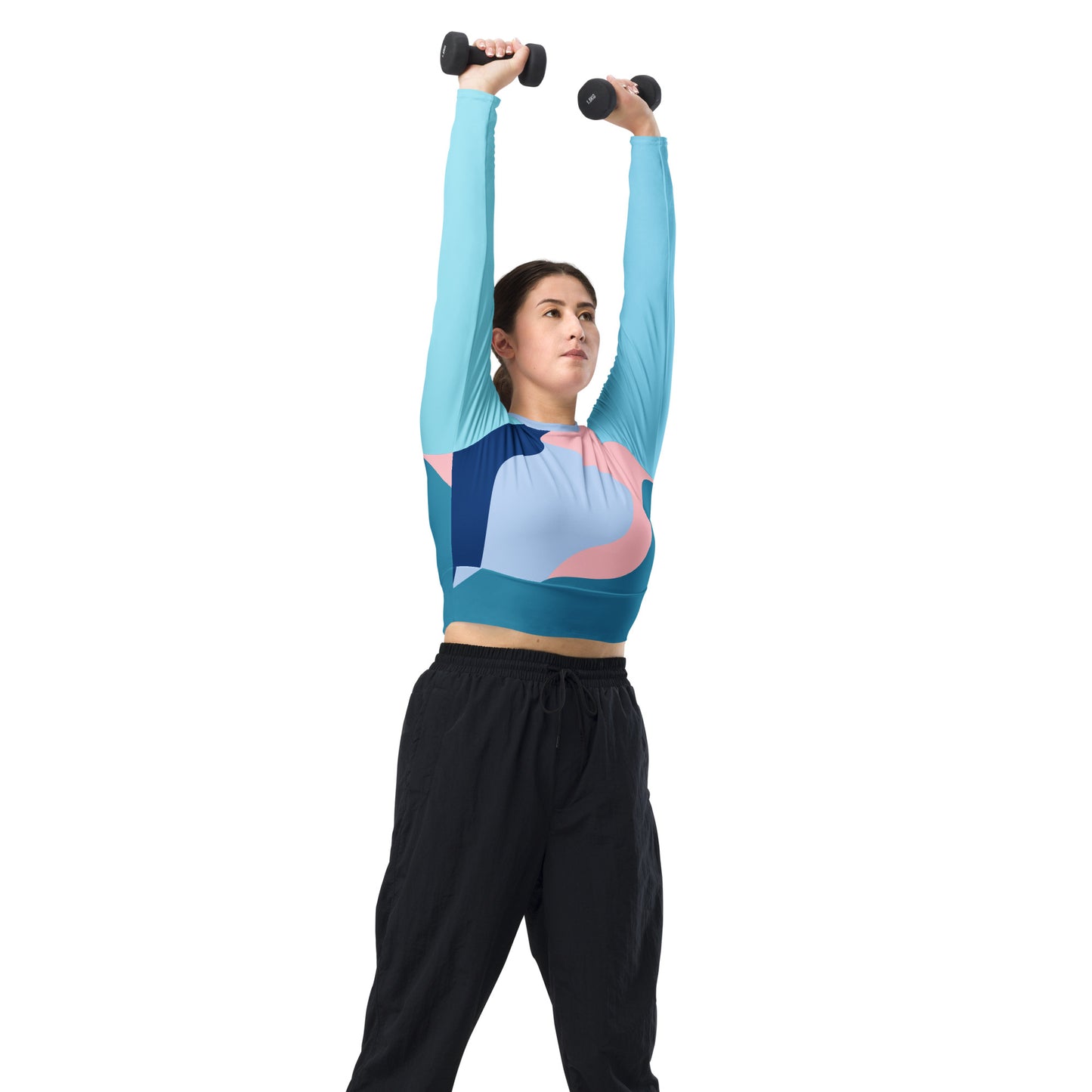 Columbia Blue Recycled long-sleeve crop top