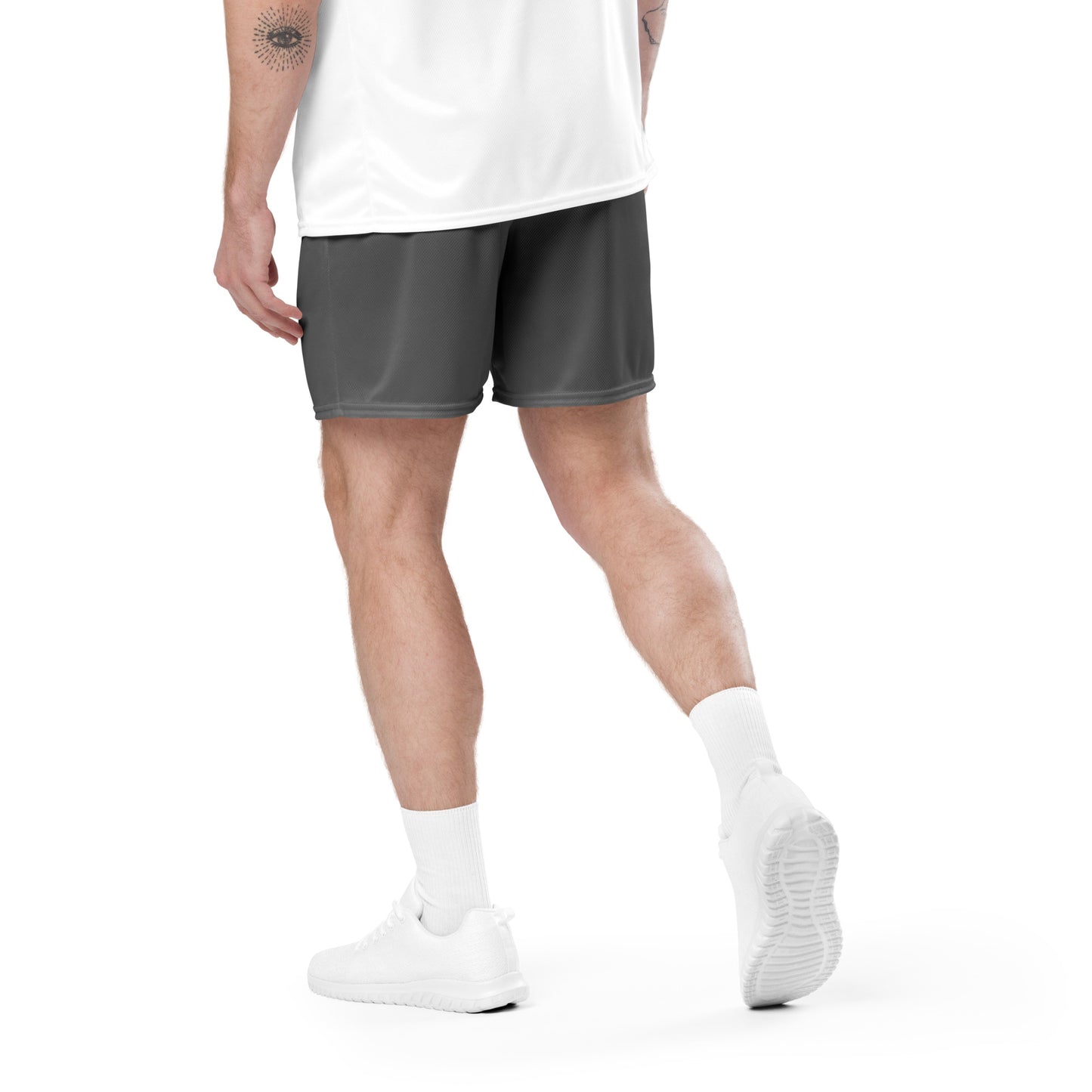 Grey Unisex mesh shorts