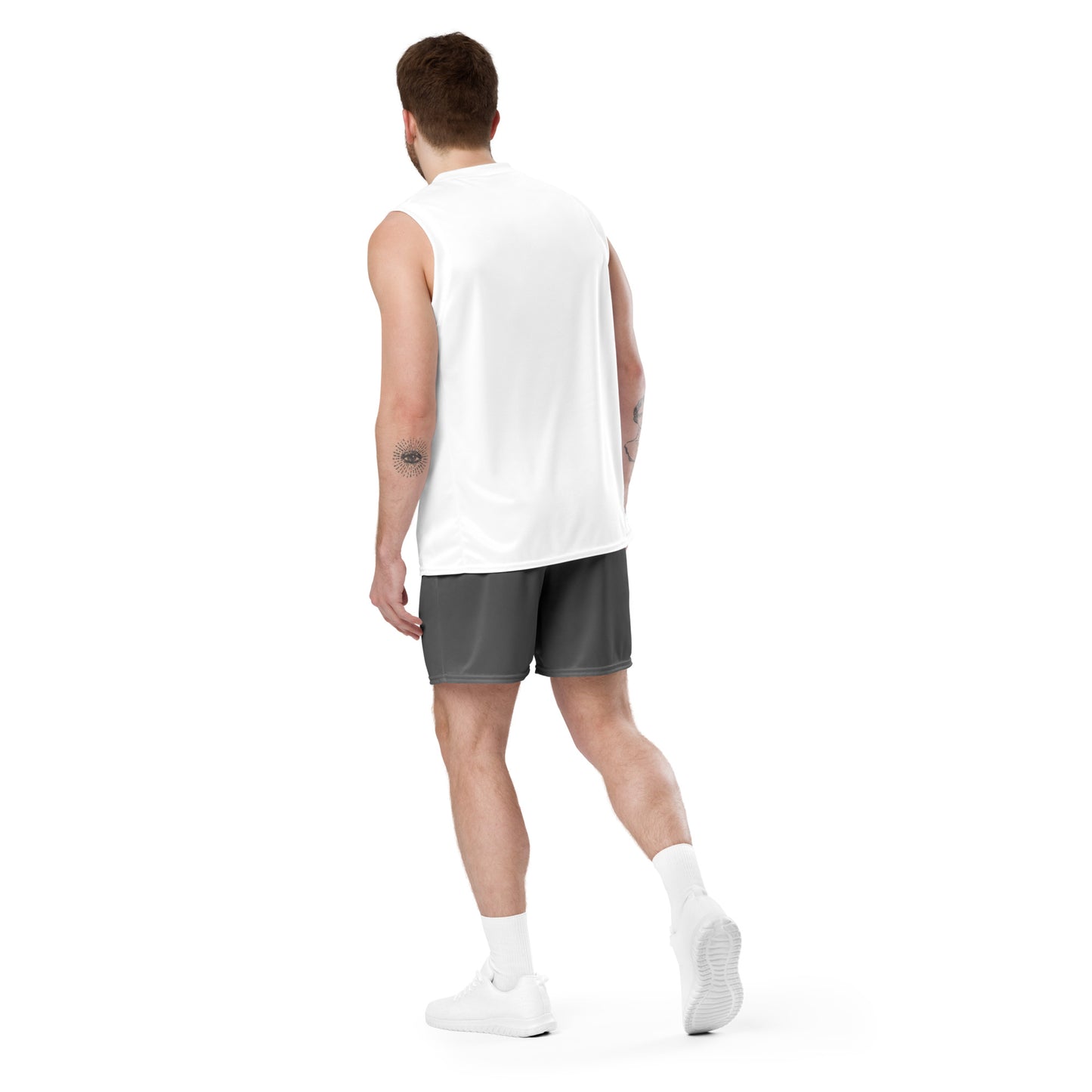 Grey Unisex mesh shorts