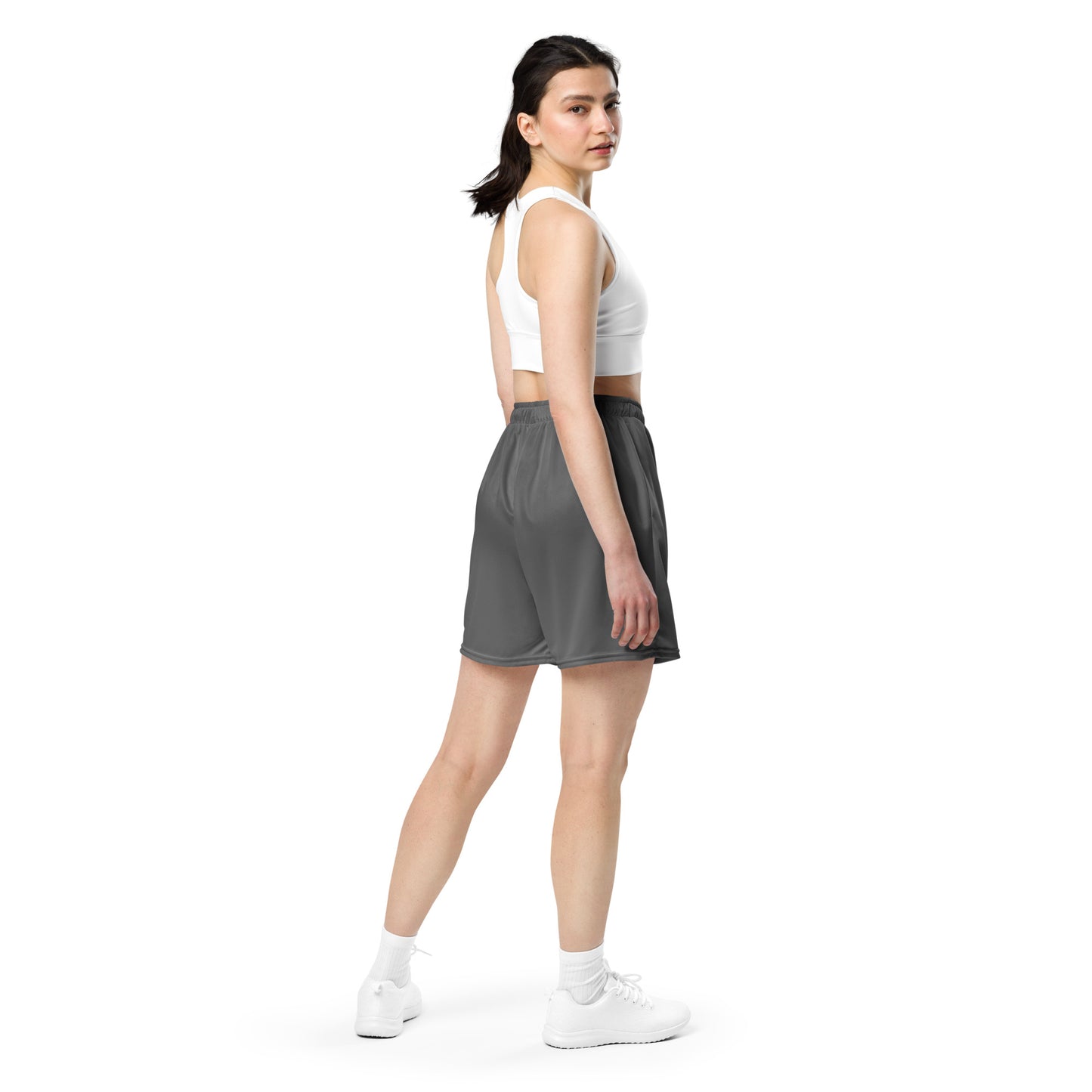 Grey Unisex mesh shorts