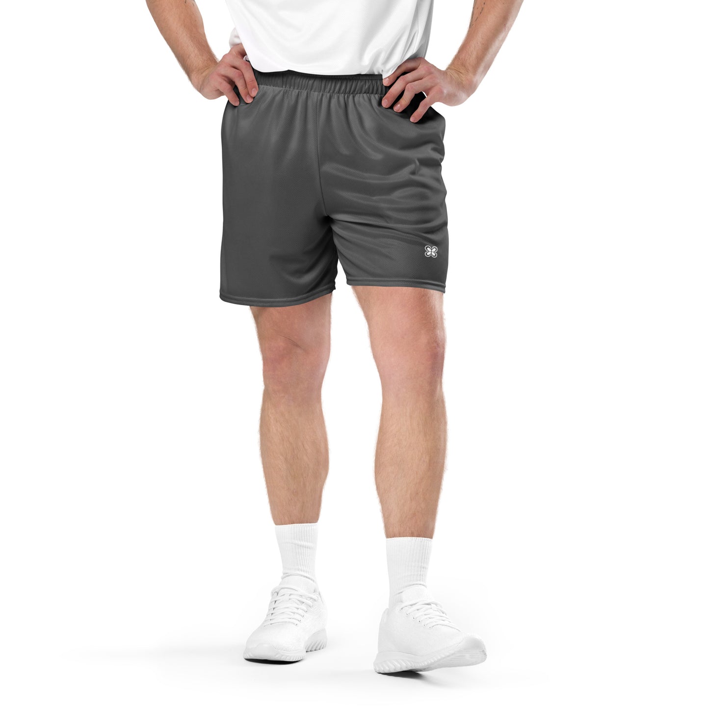 Grey Unisex mesh shorts