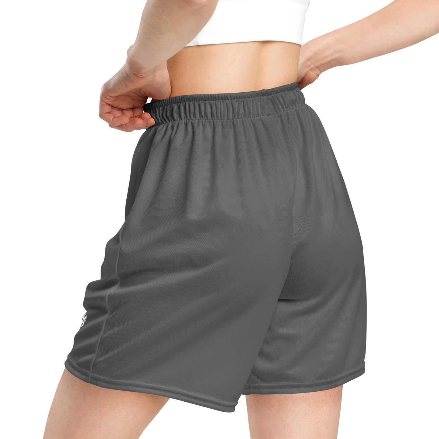 Grey Unisex mesh shorts