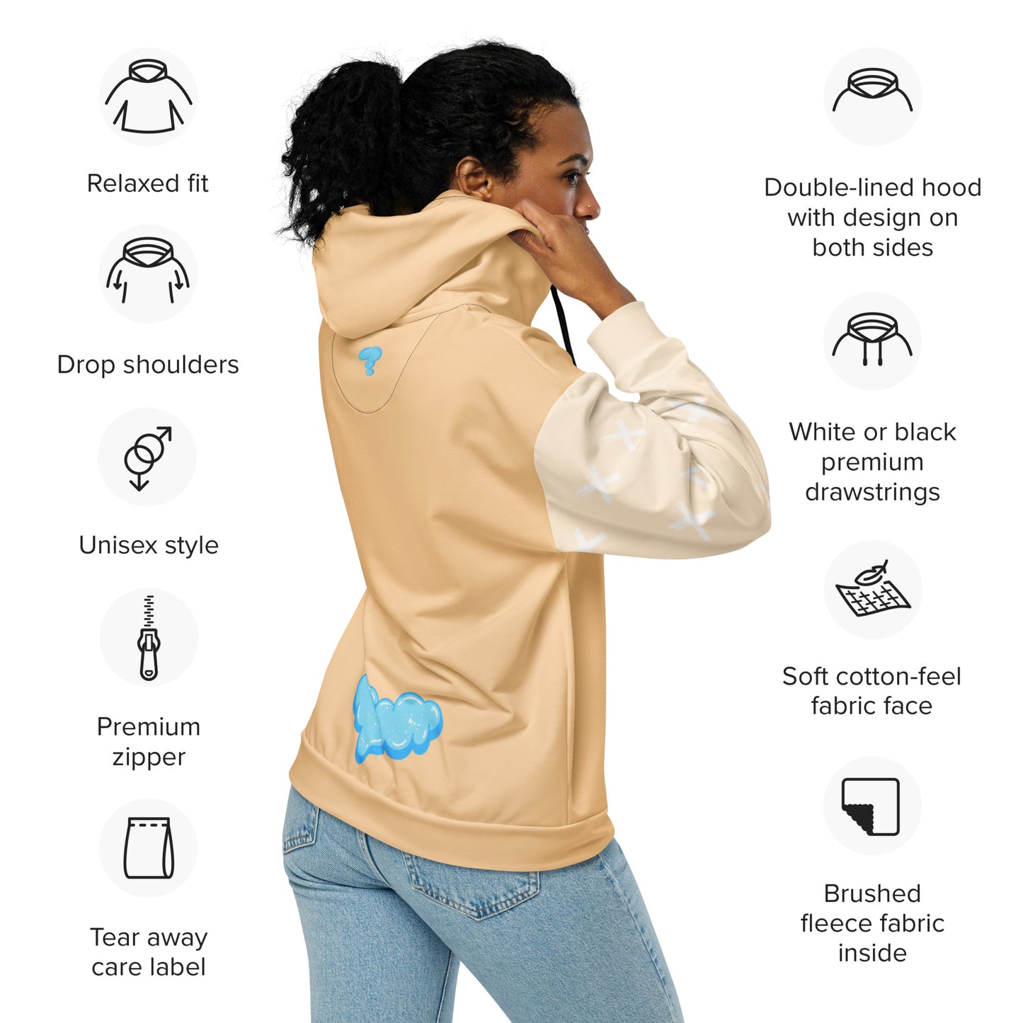 Streetwear Unisex zip hoodie$58.00