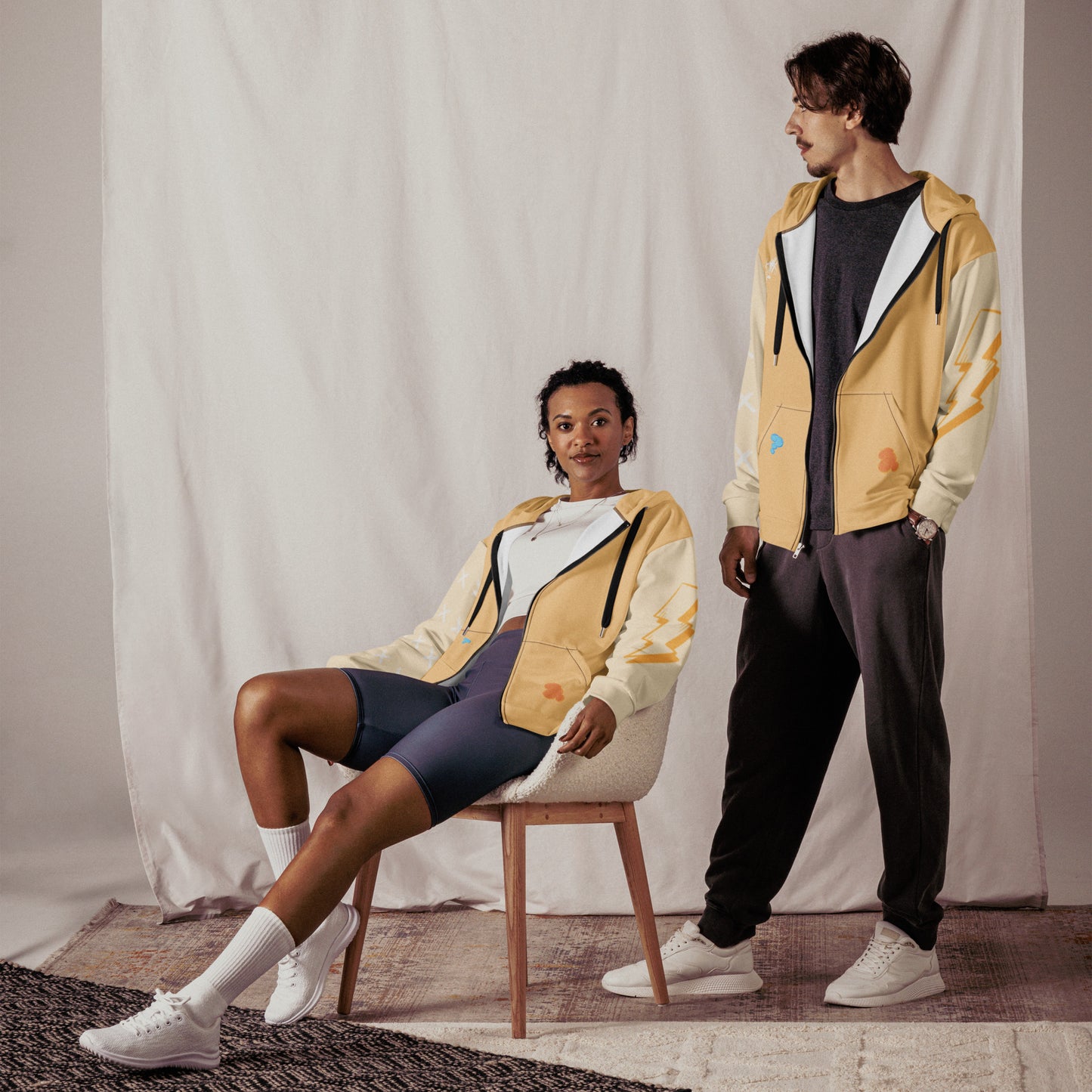Streetwear Unisex zip hoodie$58.00