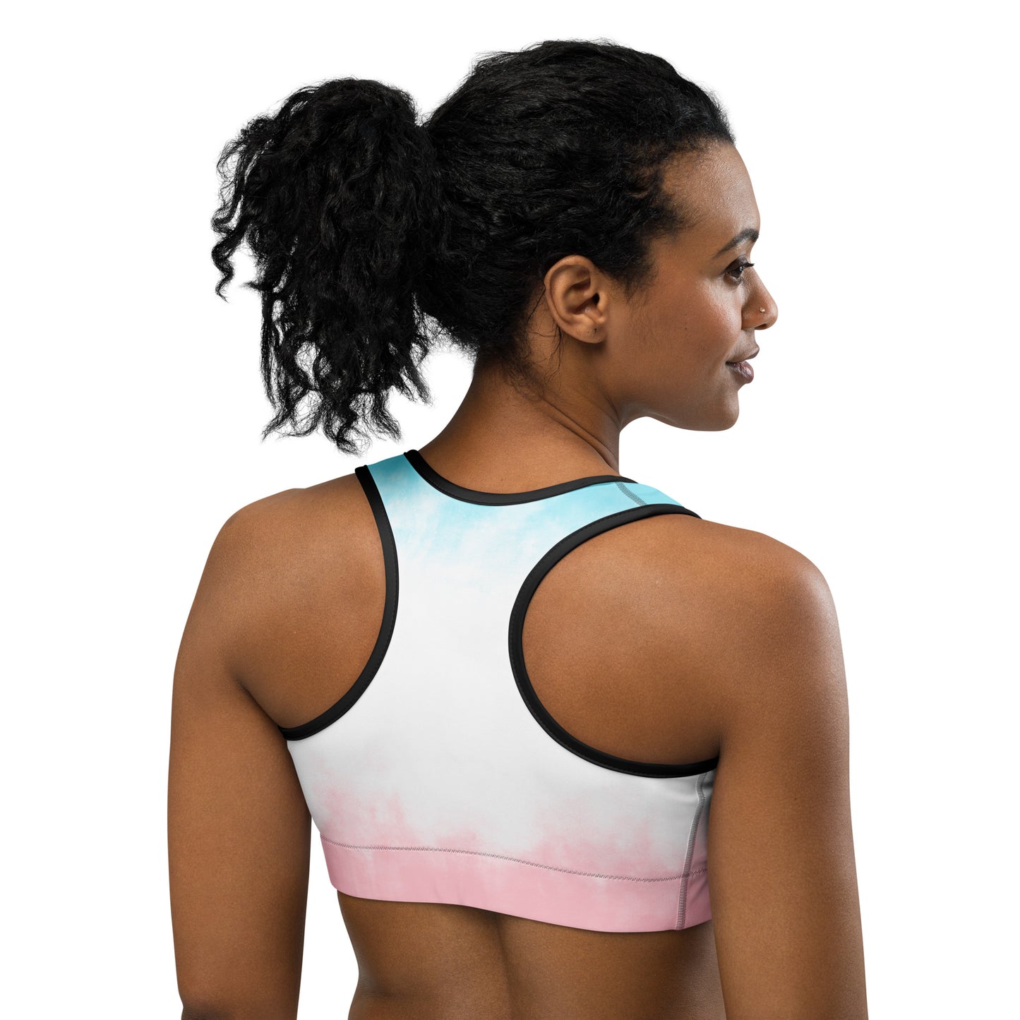 Pink and blue gradient Sports bra