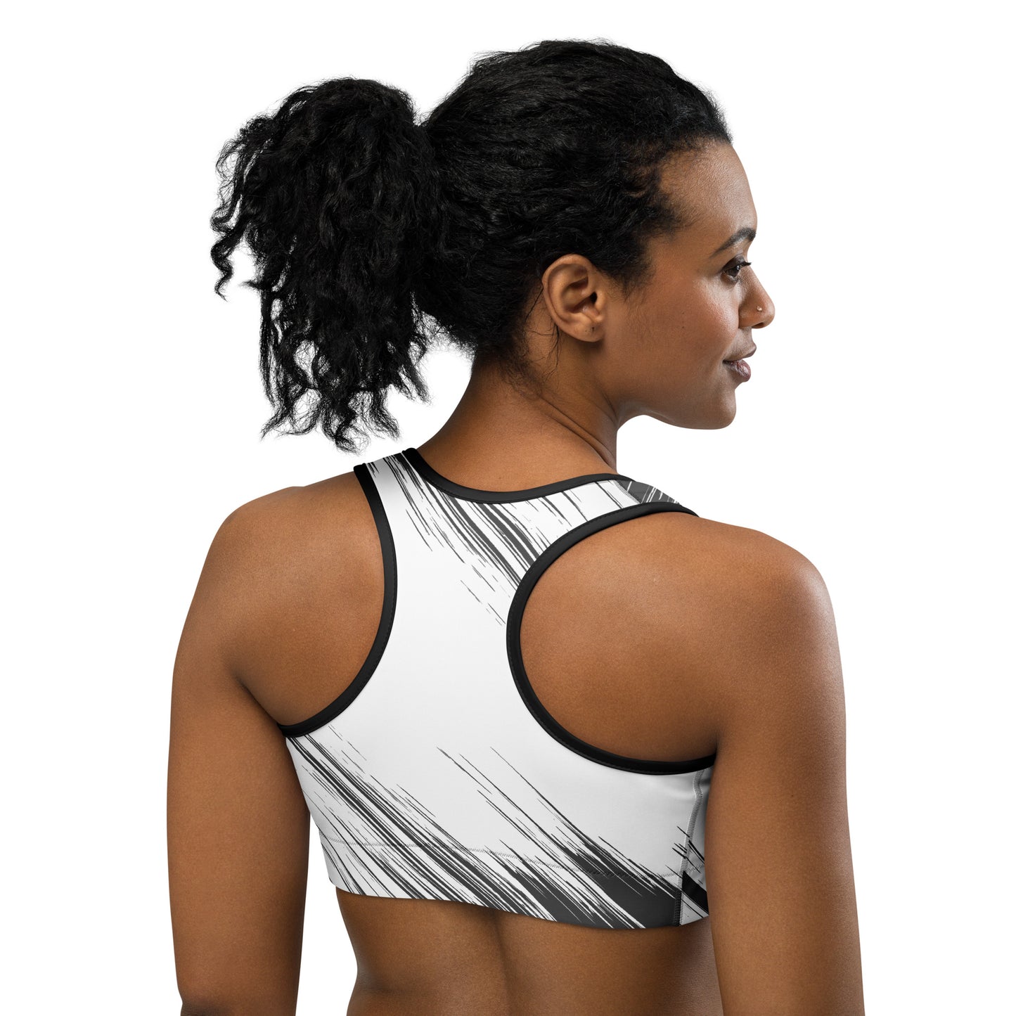 Abstract Black-&-WhiteSports bra