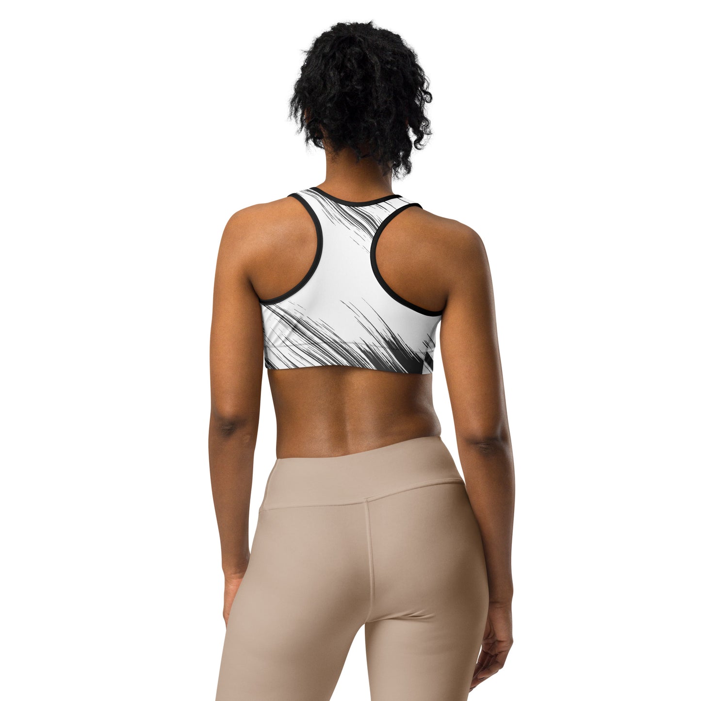 Abstract Black-&-WhiteSports bra