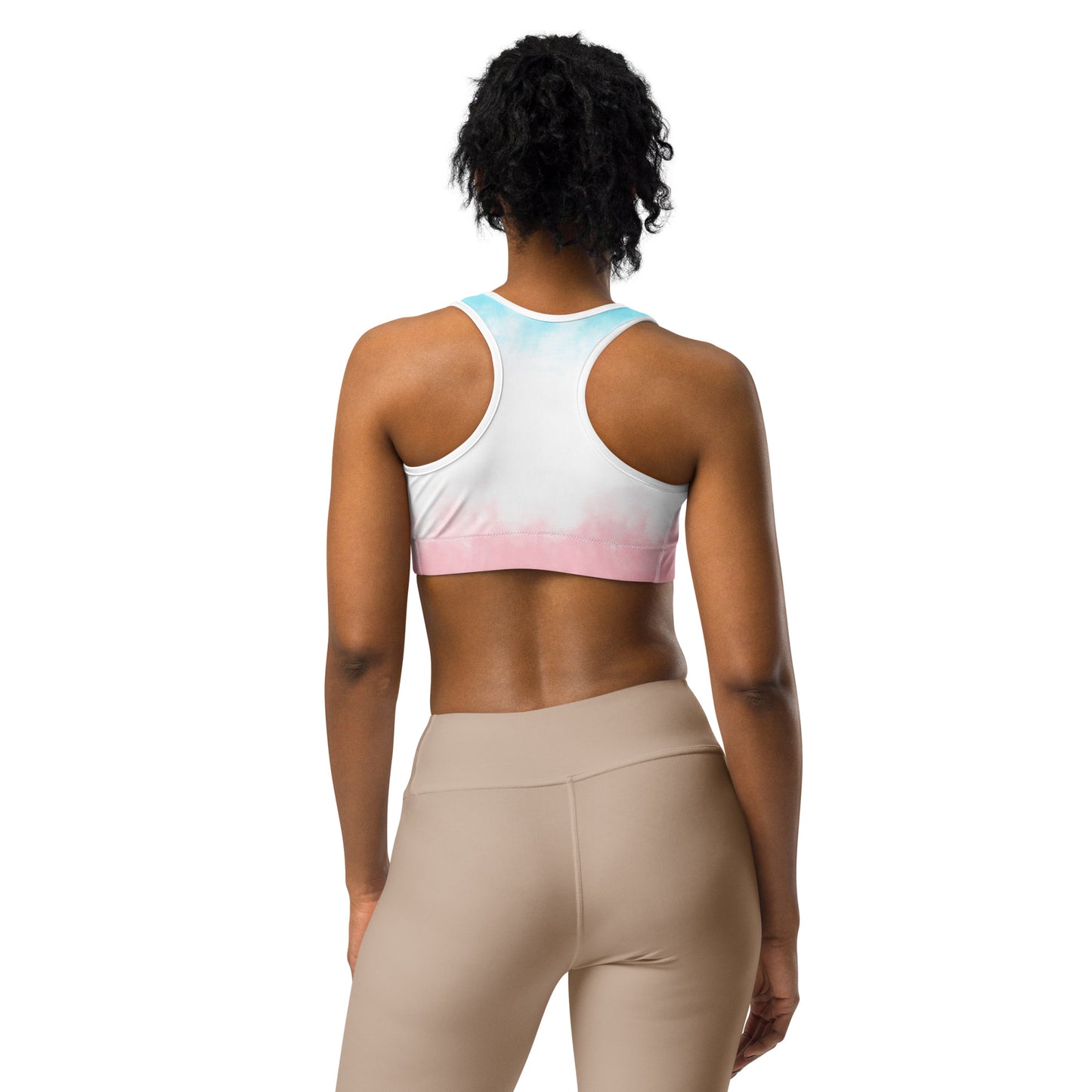 Pink and blue gradient Sports bra