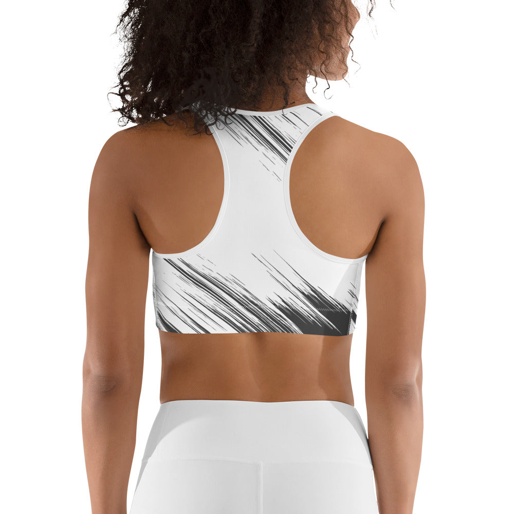 Abstract Black-&-WhiteSports bra
