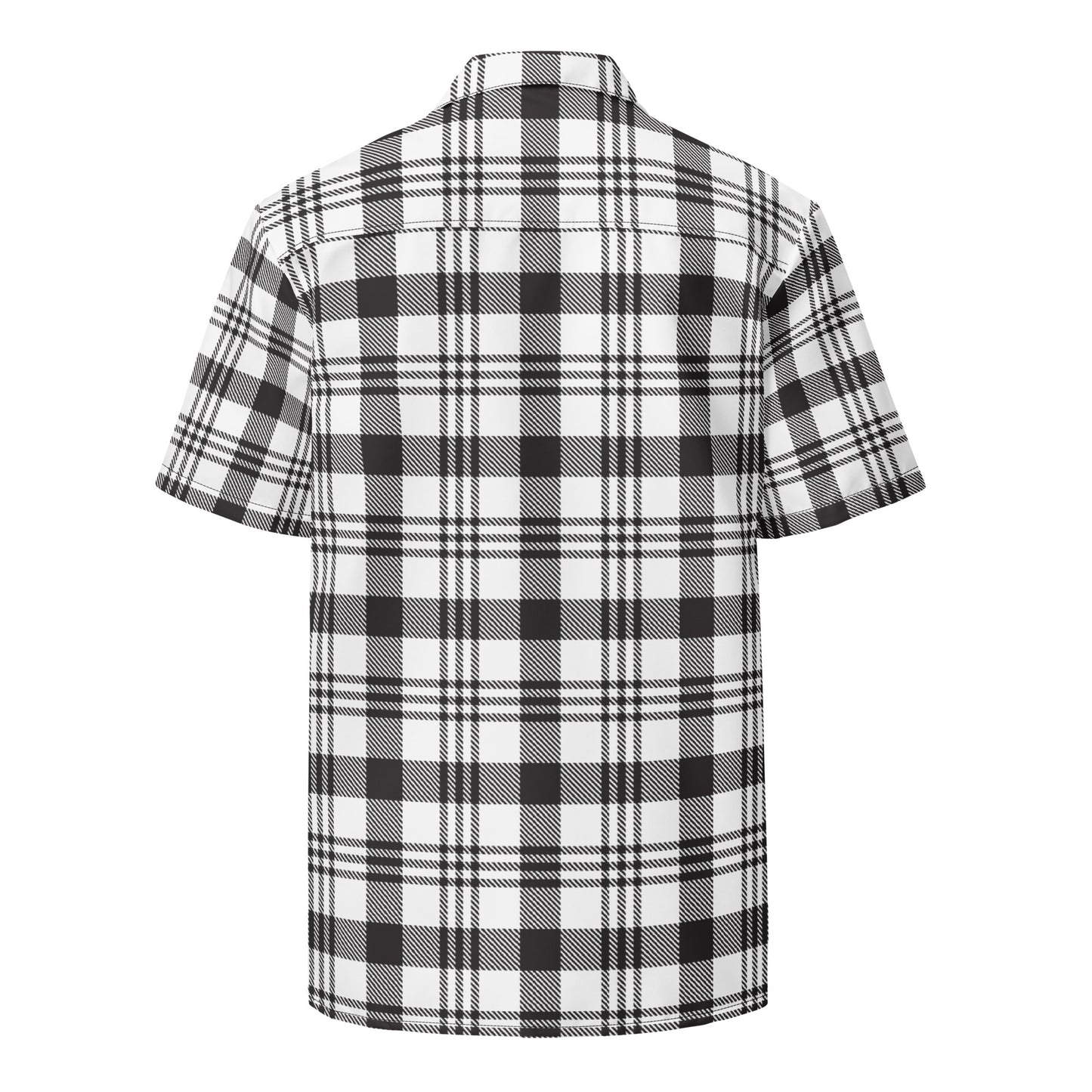 Grey Plaid Unisex button shirt$39.45