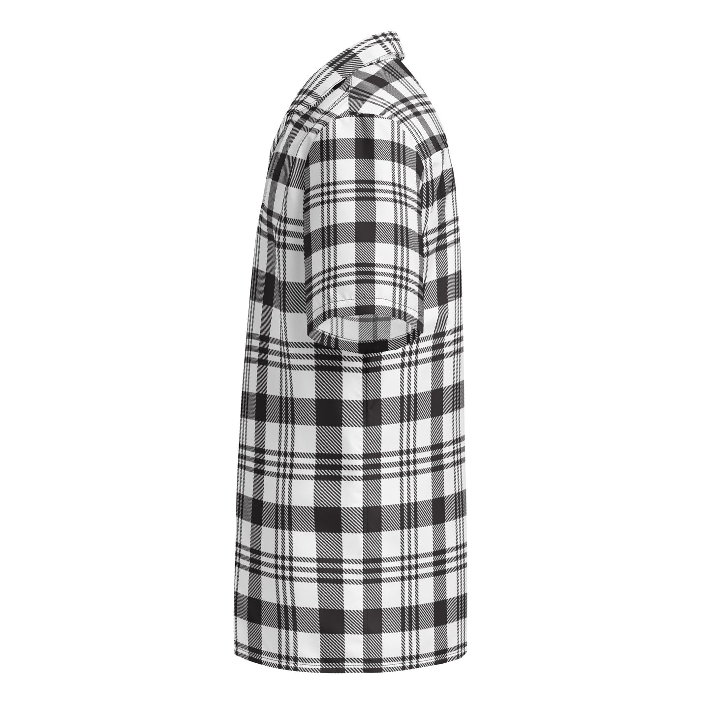 Grey Plaid Unisex button shirt$39.45