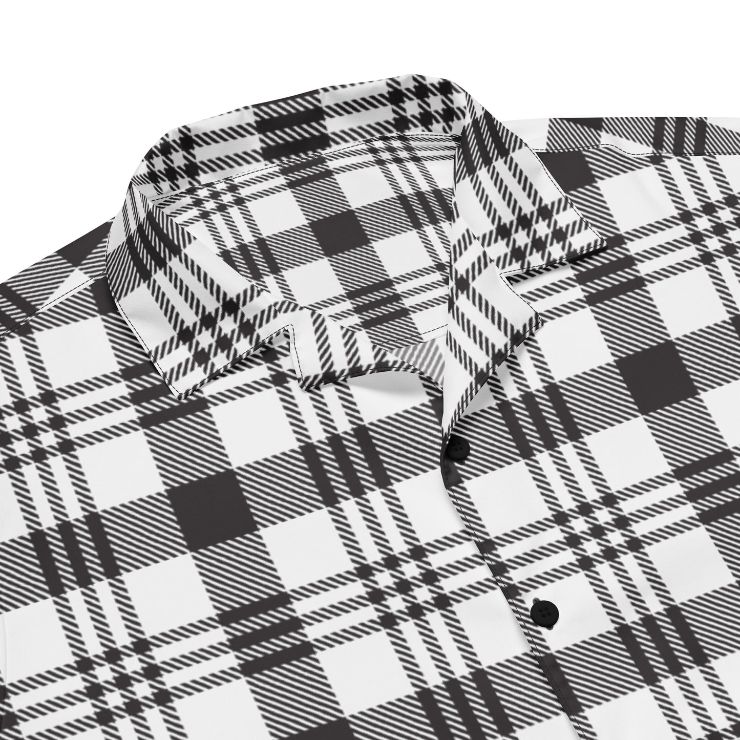 Grey Plaid Unisex button shirt$39.45