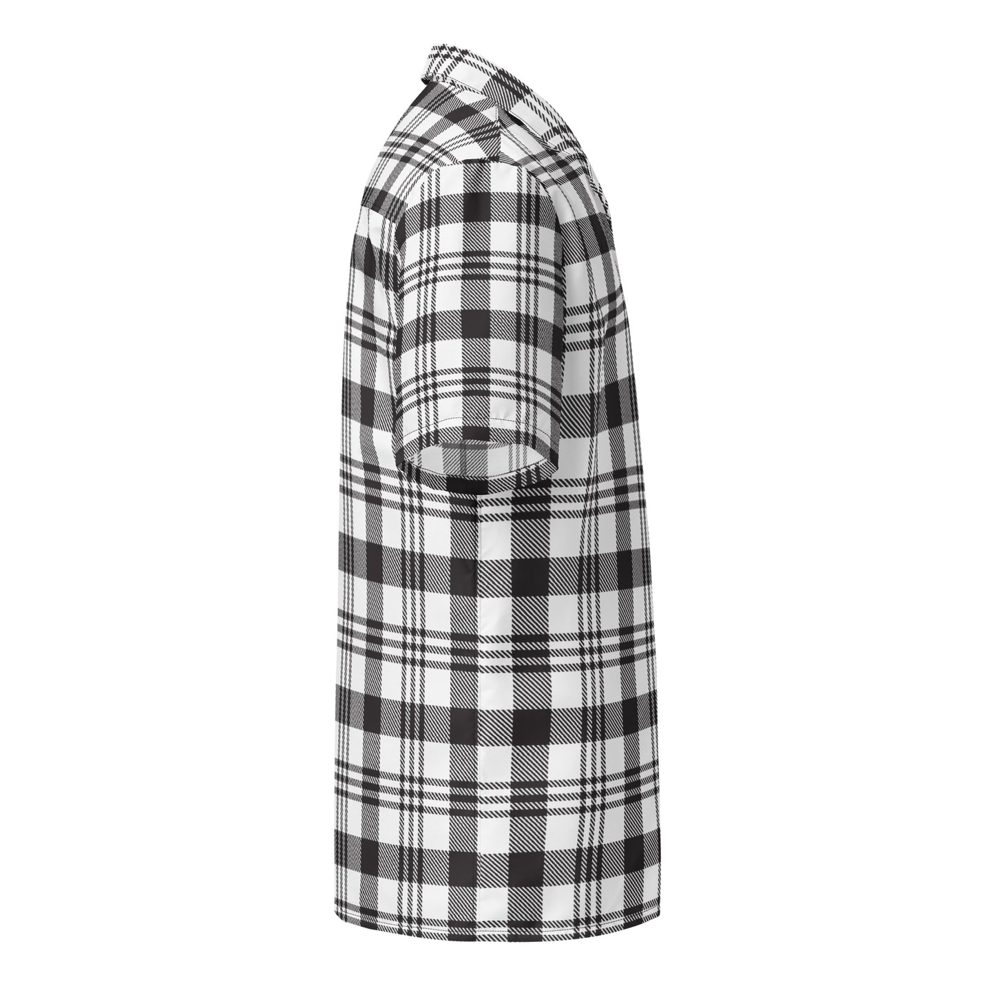 Grey Plaid Unisex button shirt$39.45