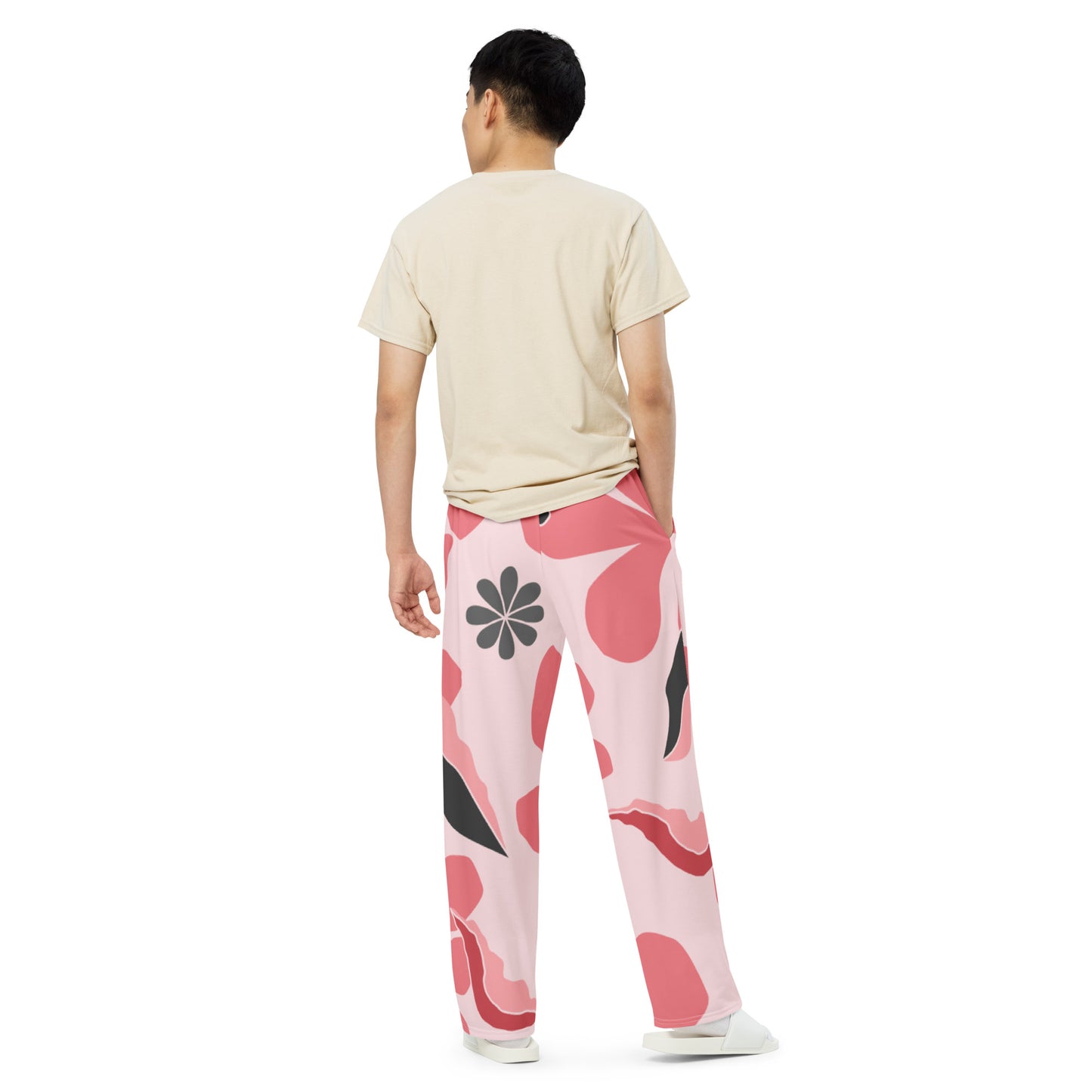 Tro-pink All-over print unisex wide-leg pants