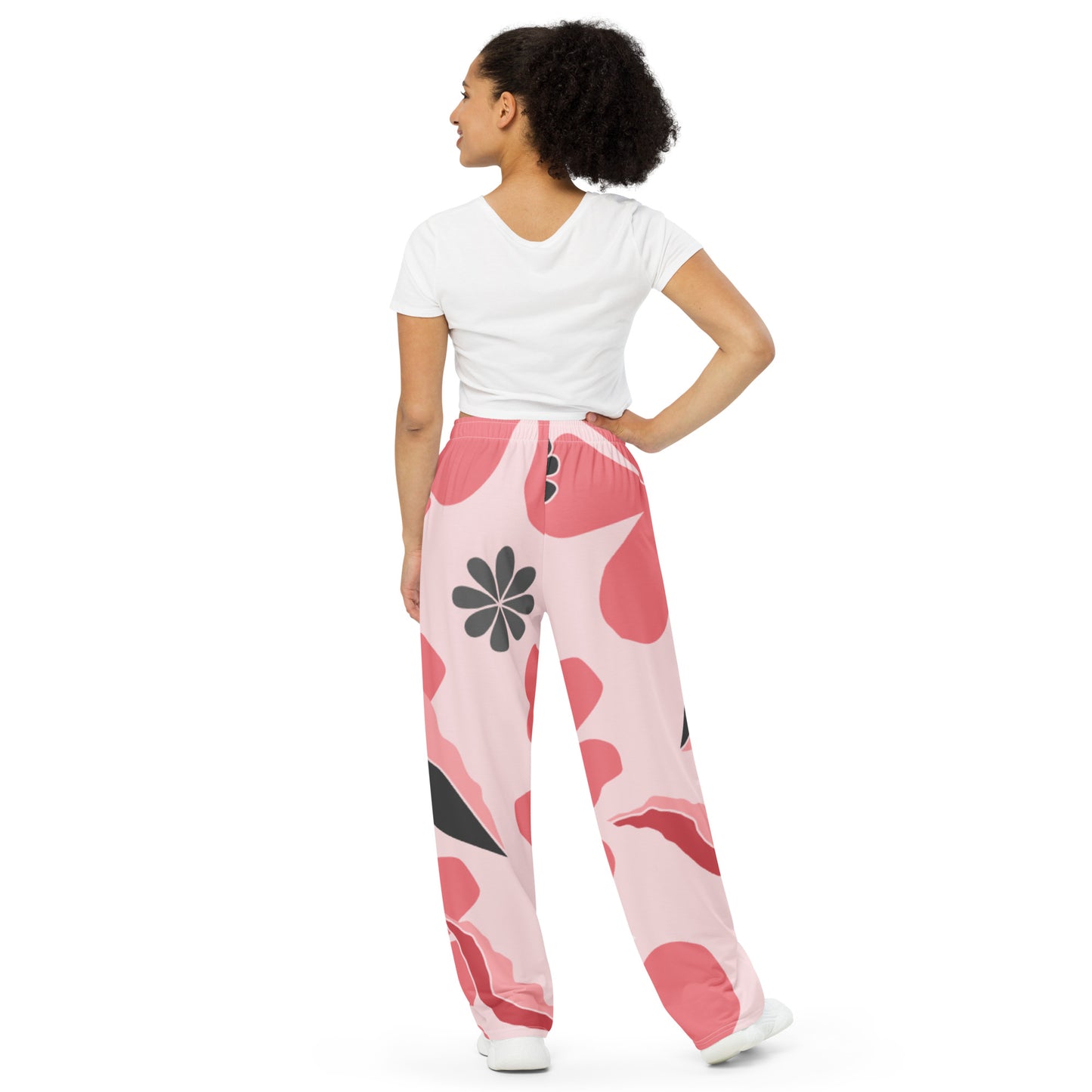 Tro-pink All-over print unisex wide-leg pants
