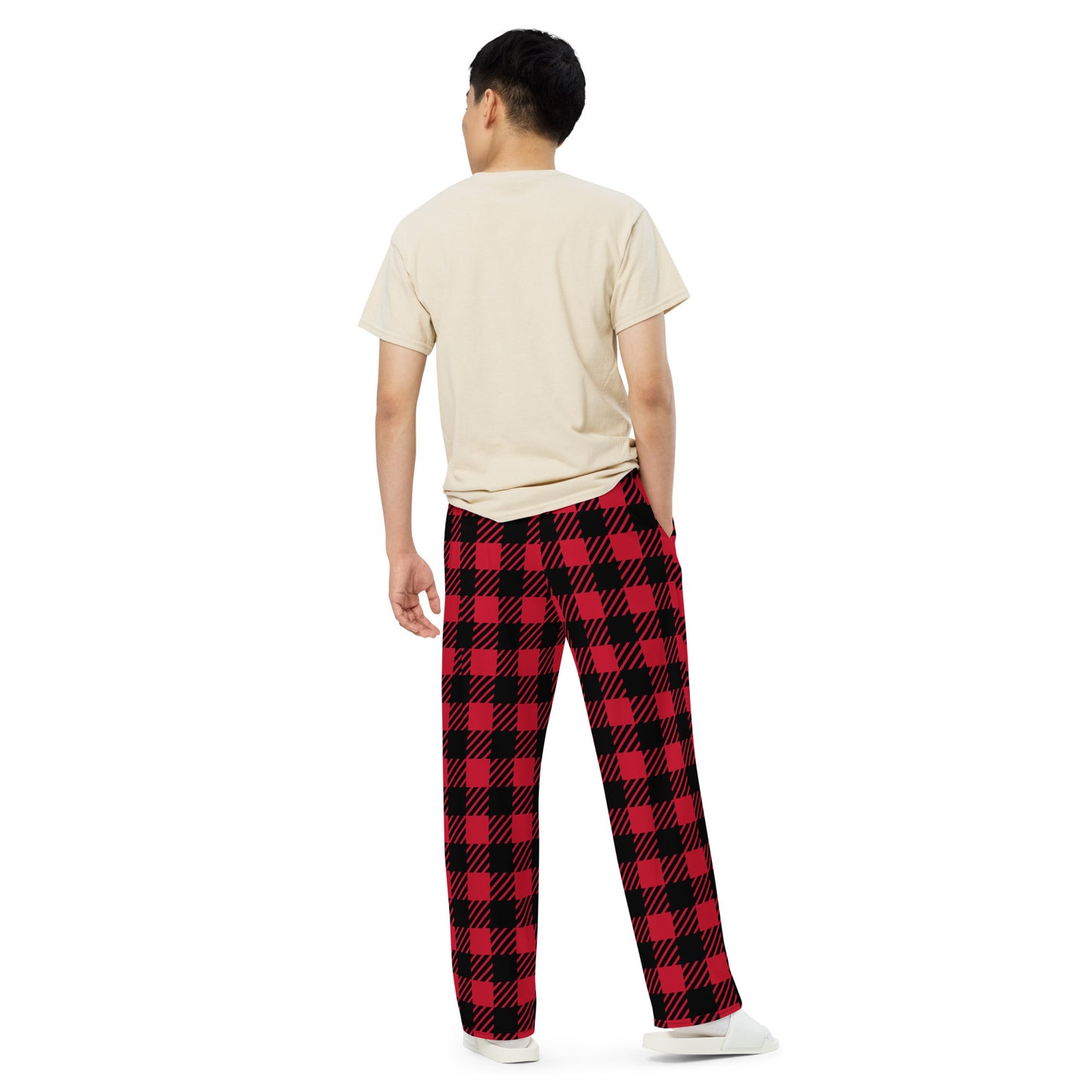 All-over print unisex wide-leg pajamas pants
