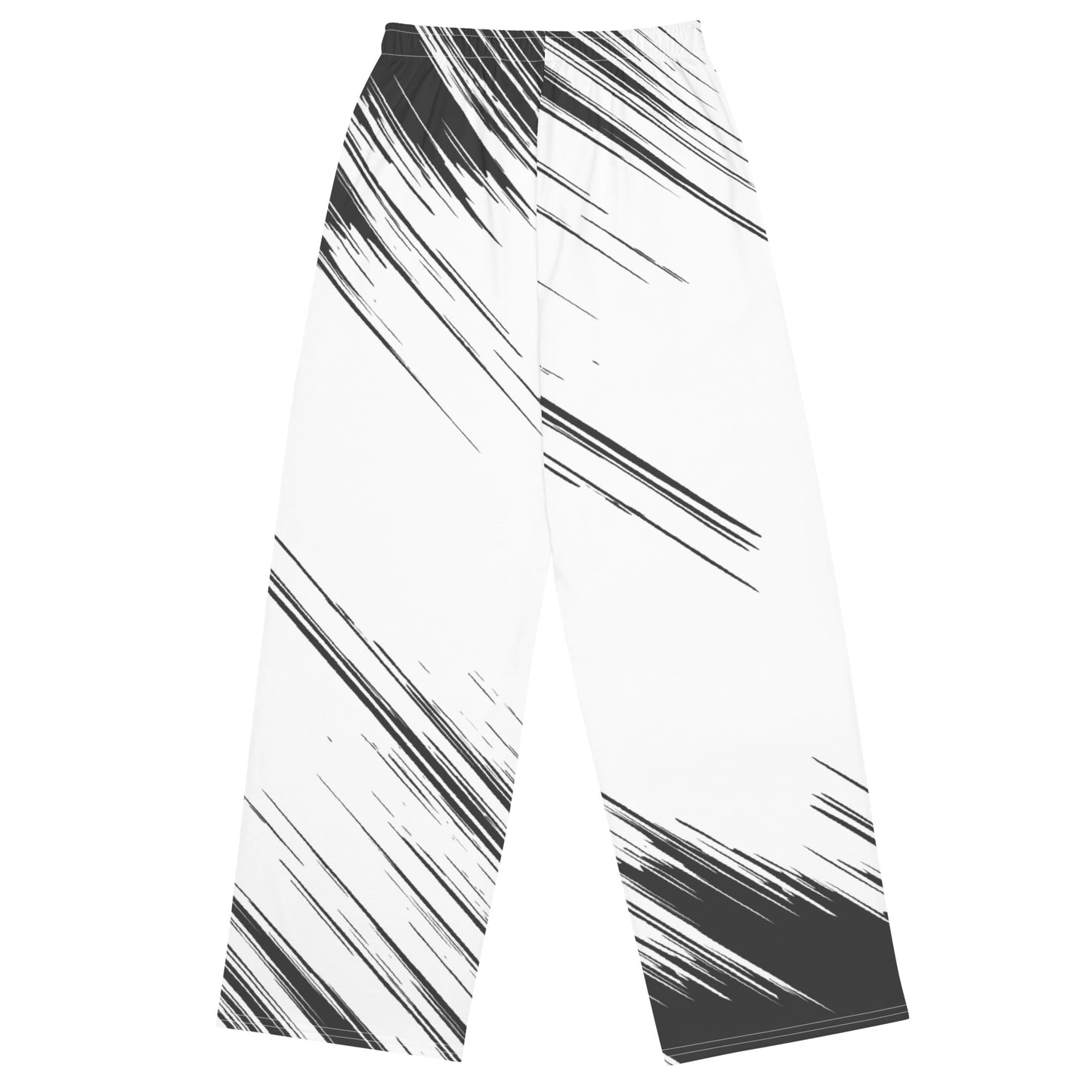 Black-&-White All-over print unisex wide-leg pants