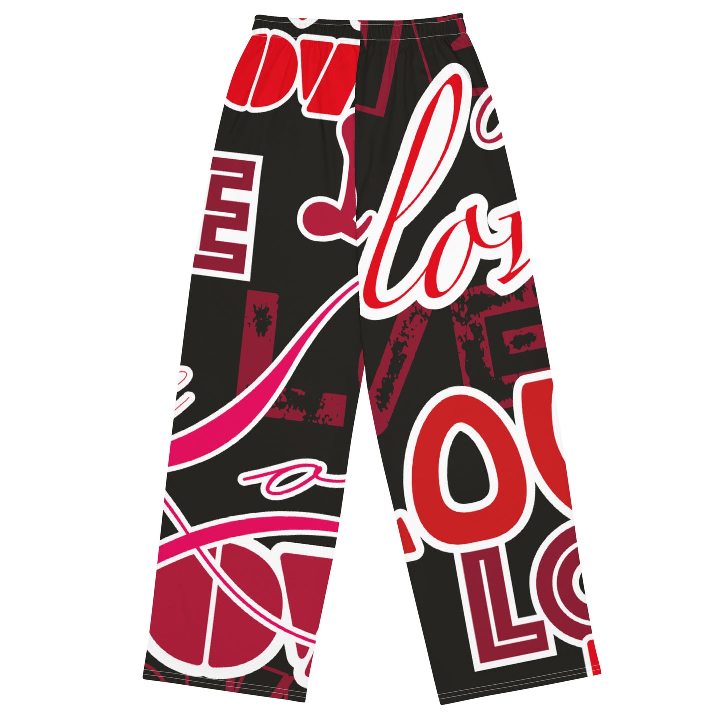 LOVE All-over print unisex wide-leg pants