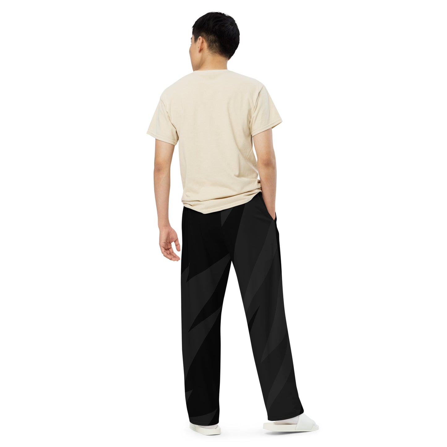 Dark Storm All-over print unisex wide-leg pants