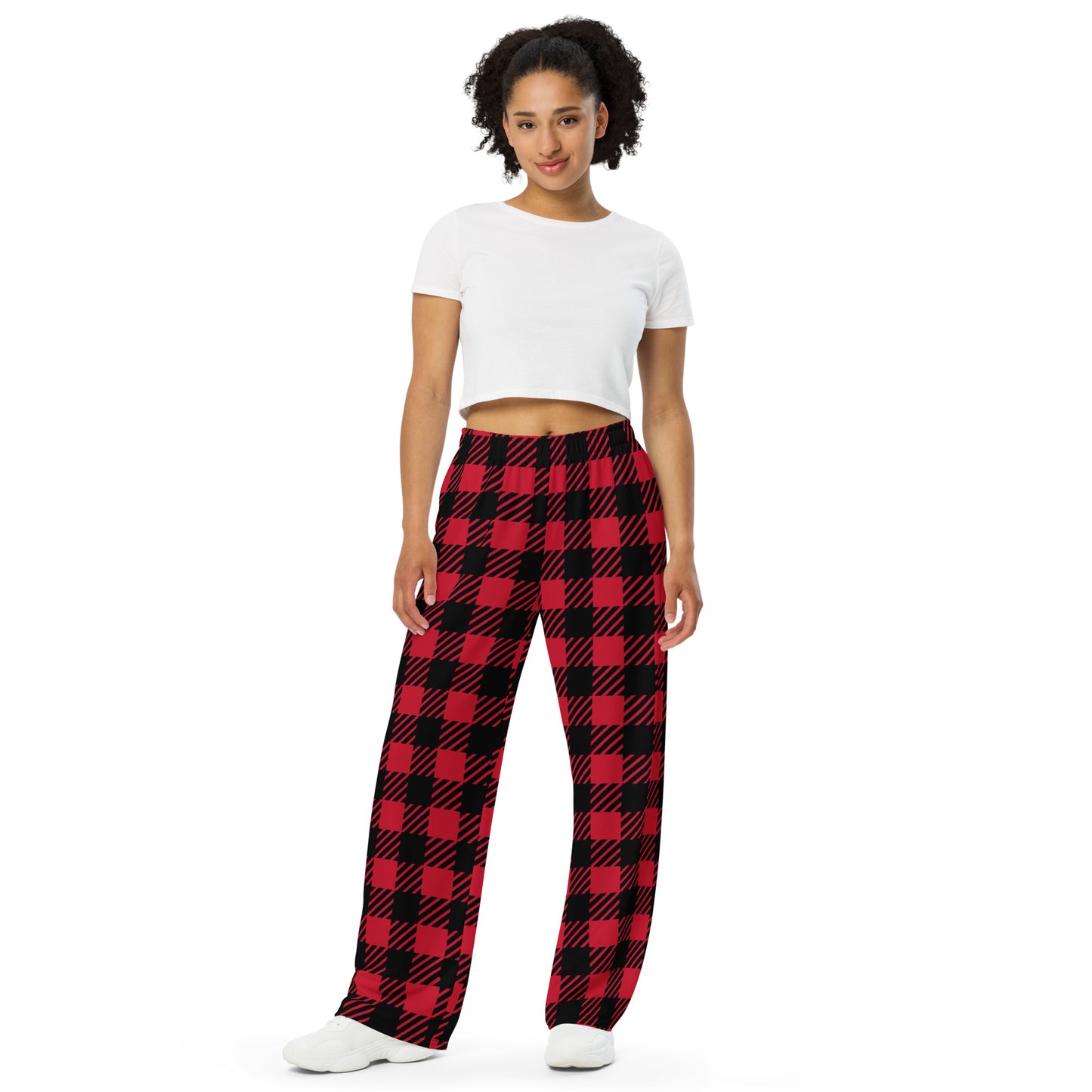 All-over print unisex wide-leg pajamas pants