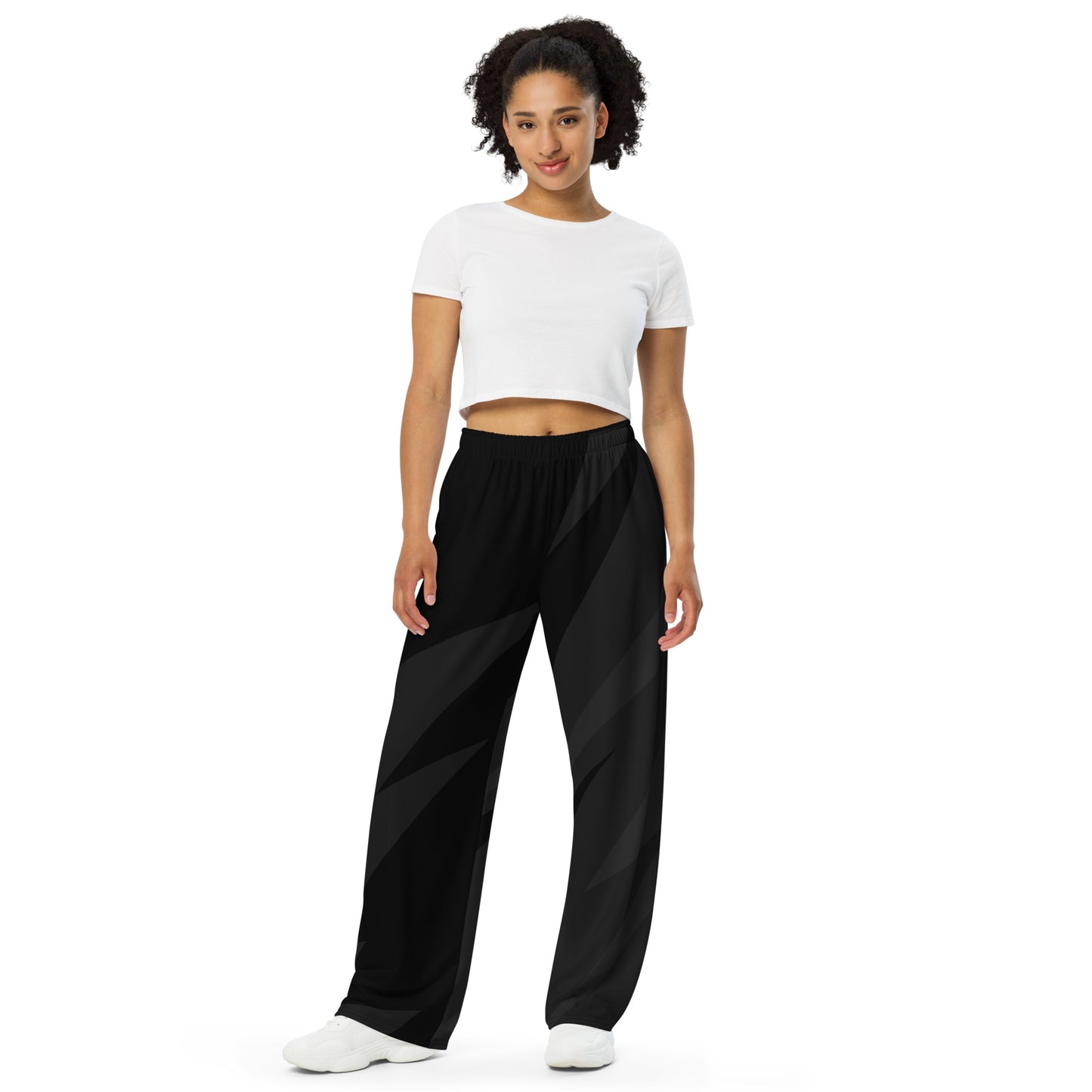 Dark Storm All-over print unisex wide-leg pants