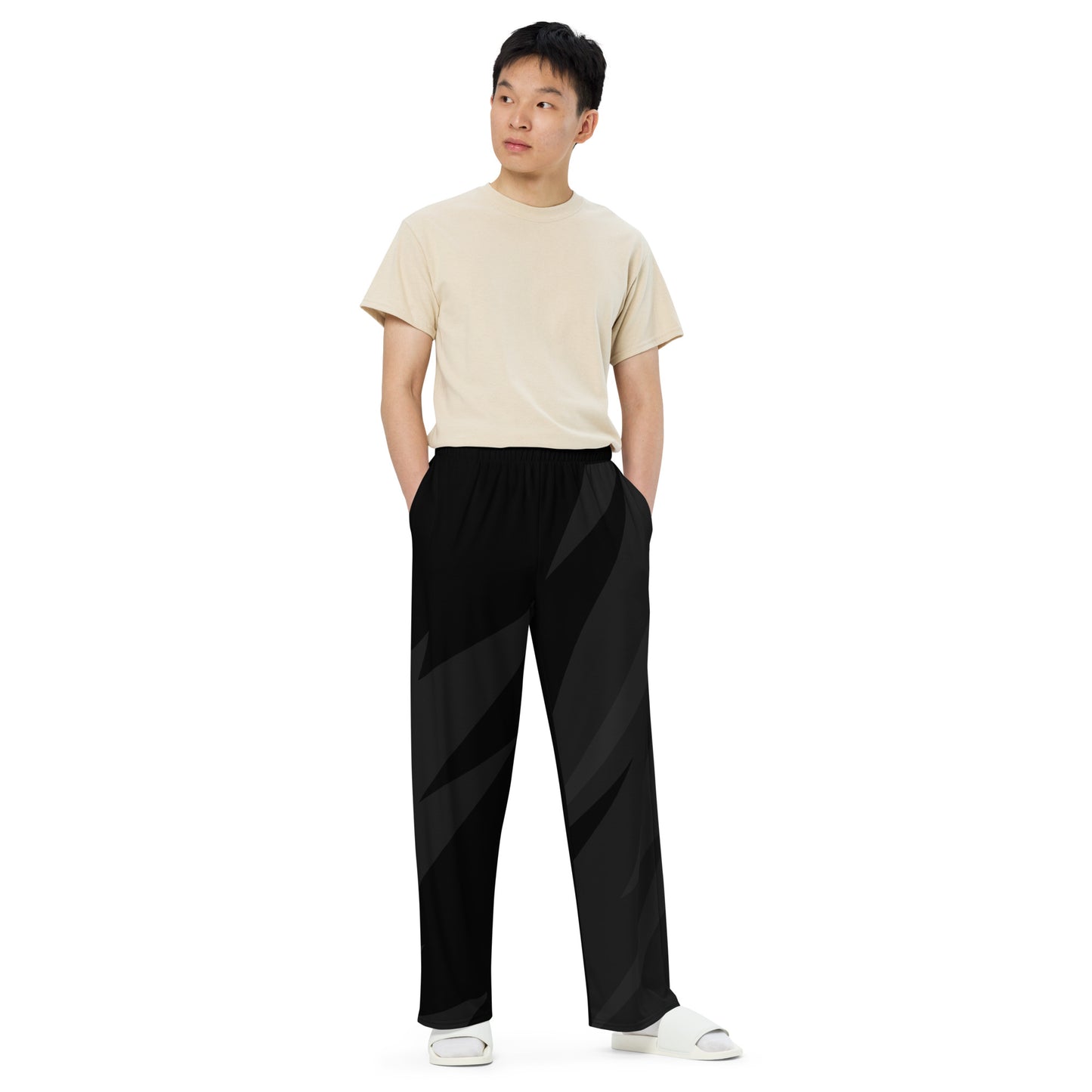 Dark Storm All-over print unisex wide-leg pants