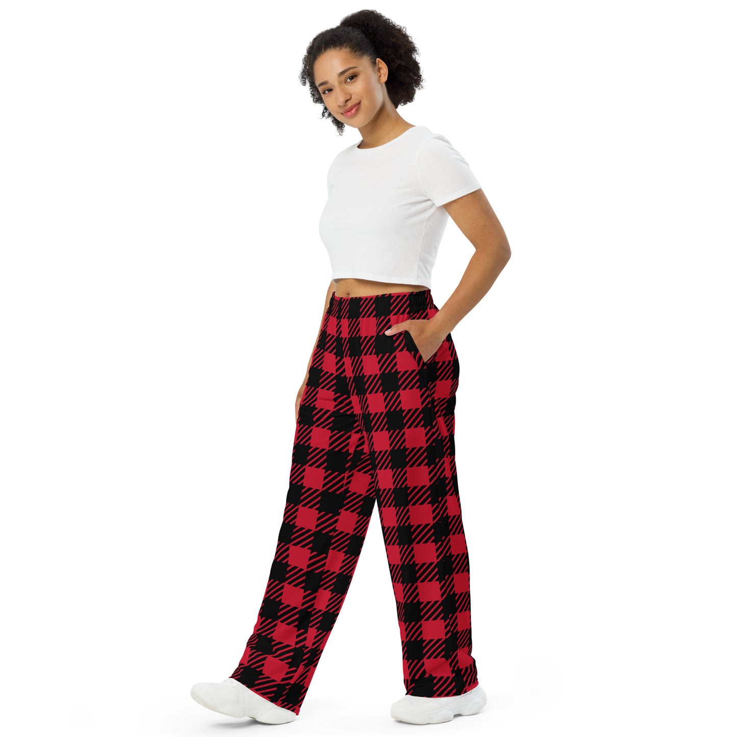 All-over print unisex wide-leg pajamas pants