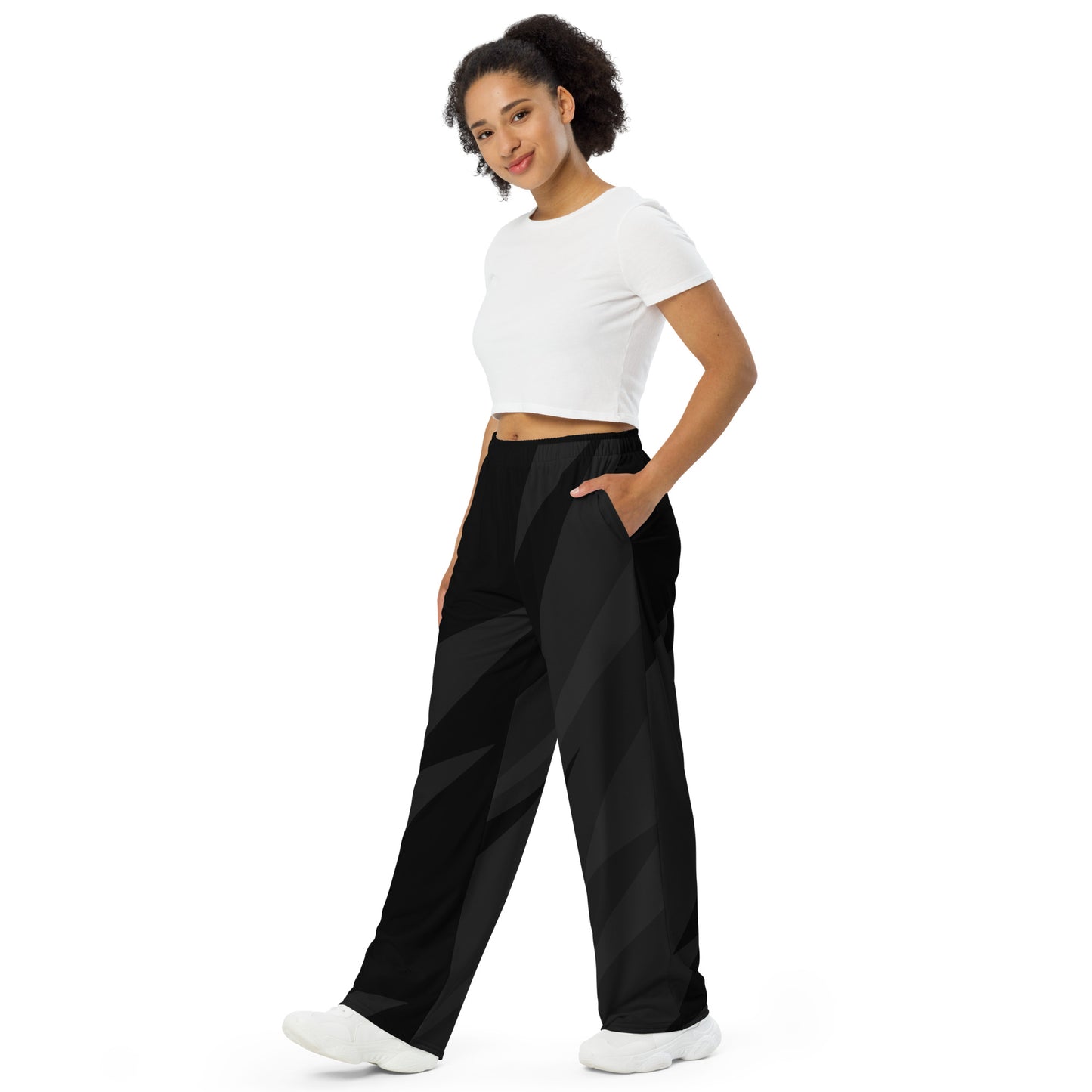Dark Storm All-over print unisex wide-leg pants