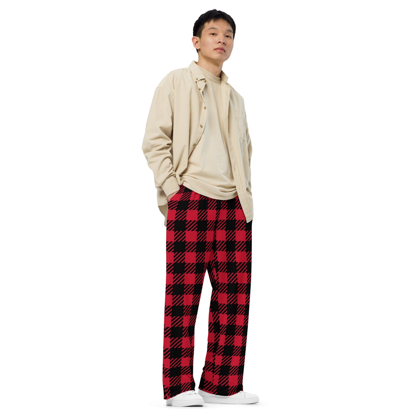 All-over print unisex wide-leg pajamas pants
