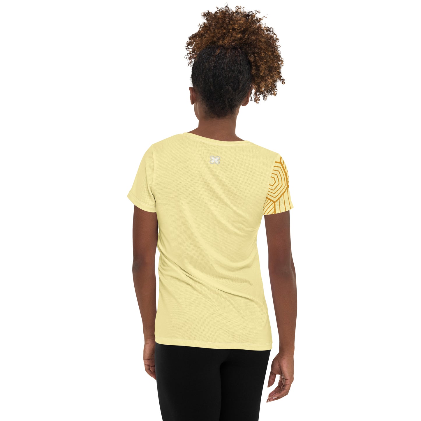 Honey-Comb All-Over Print Women's Athletic T-shirt