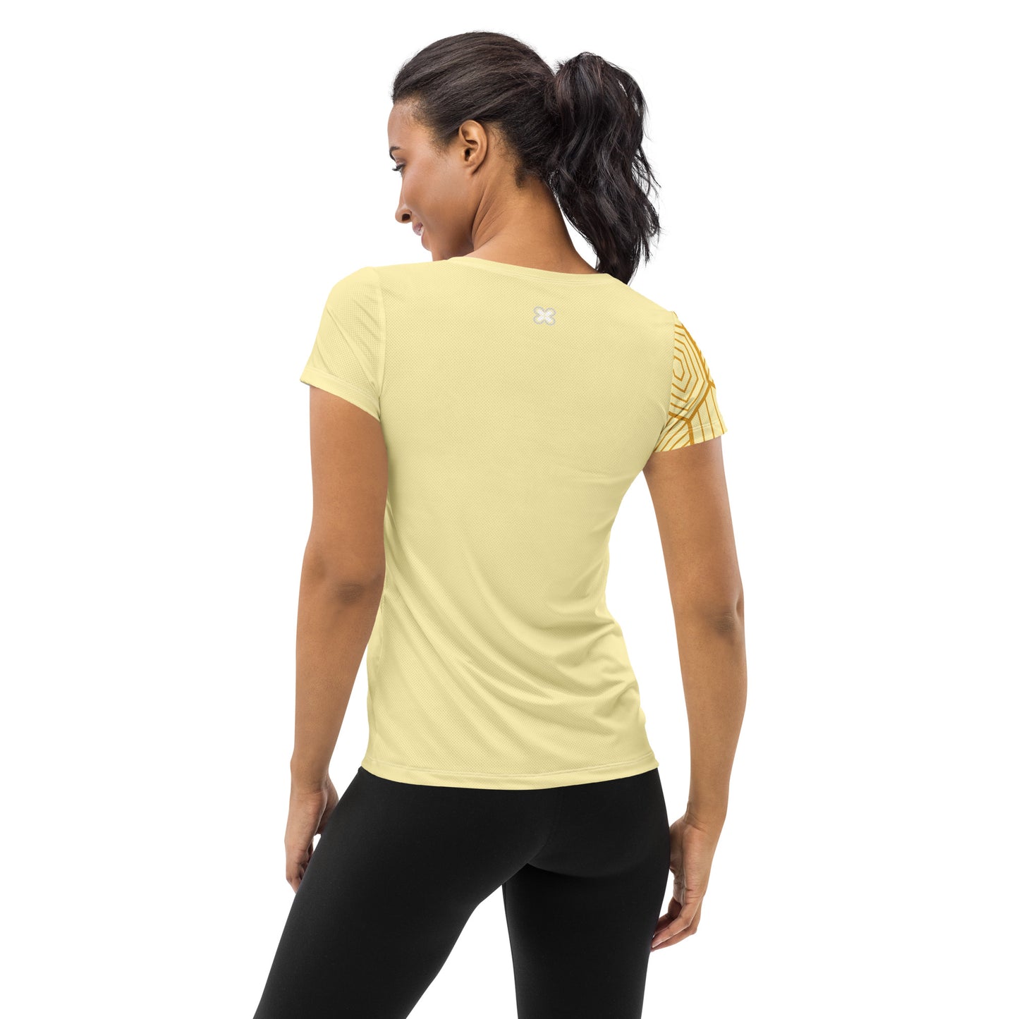 Honey-Comb All-Over Print Women's Athletic T-shirt