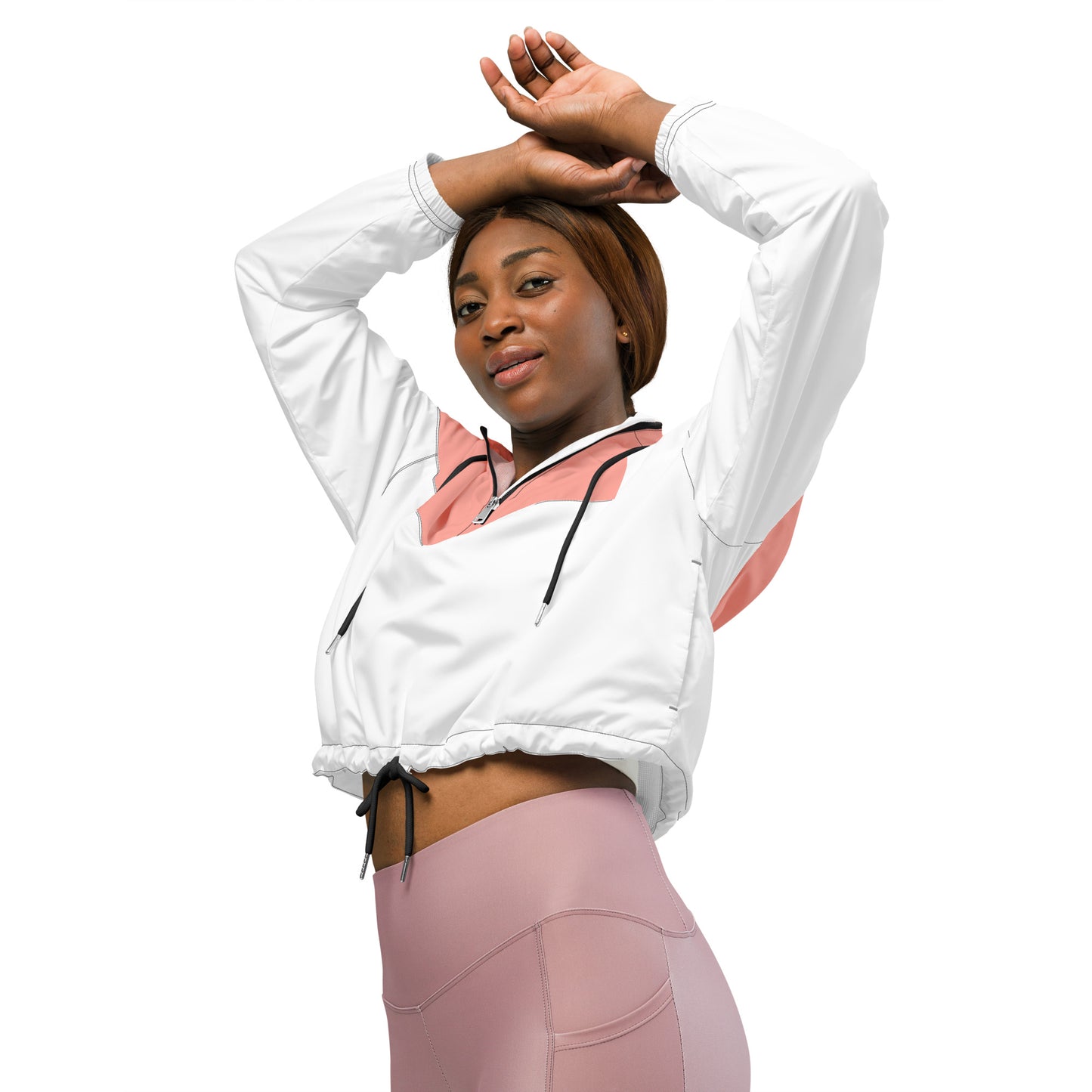 Pink Women’s cropped windbreaker