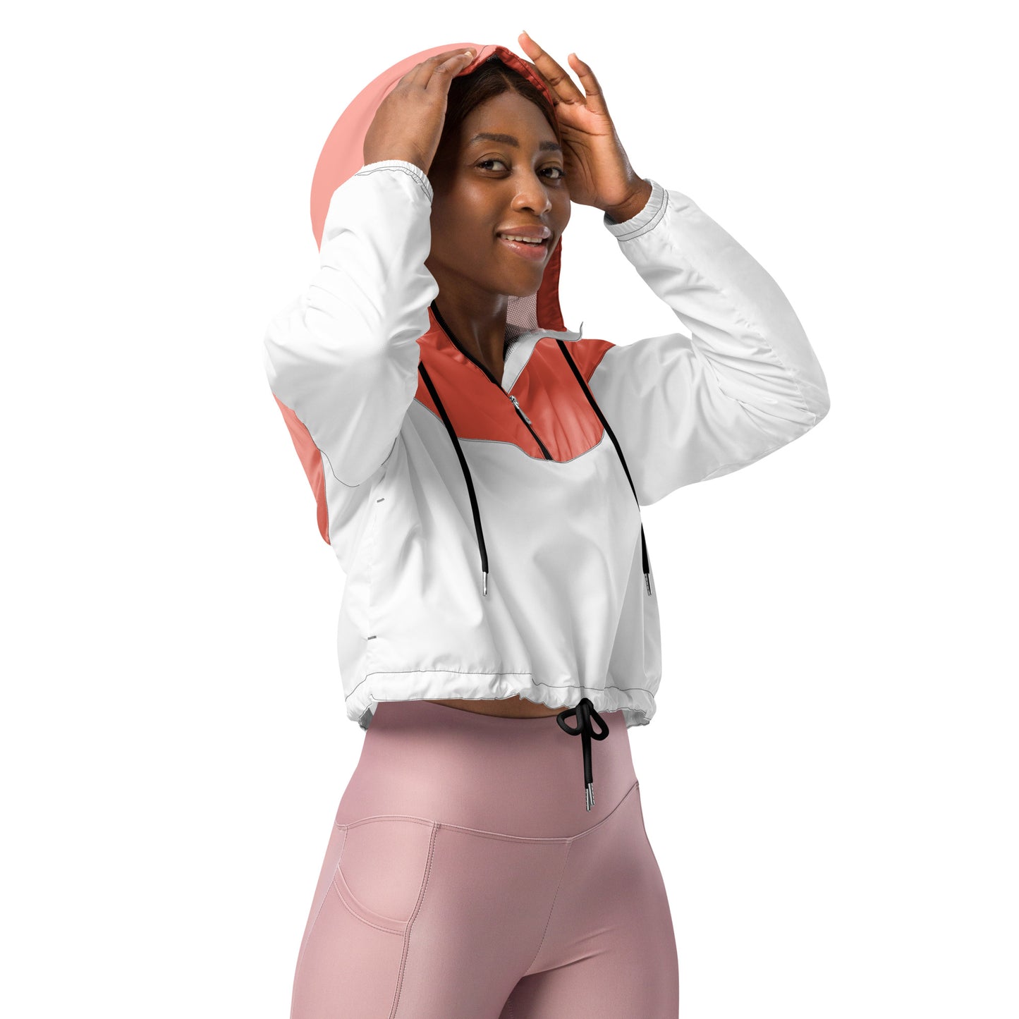 Pink Women’s cropped windbreaker