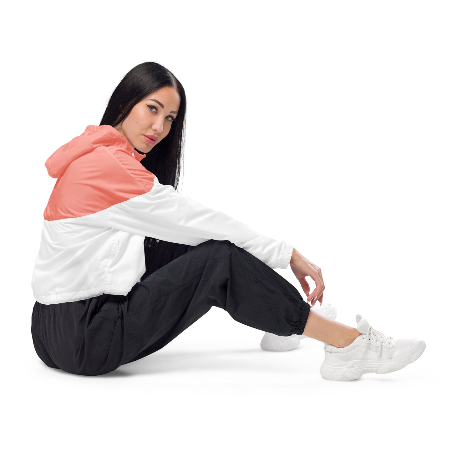 Pink Women’s cropped windbreaker