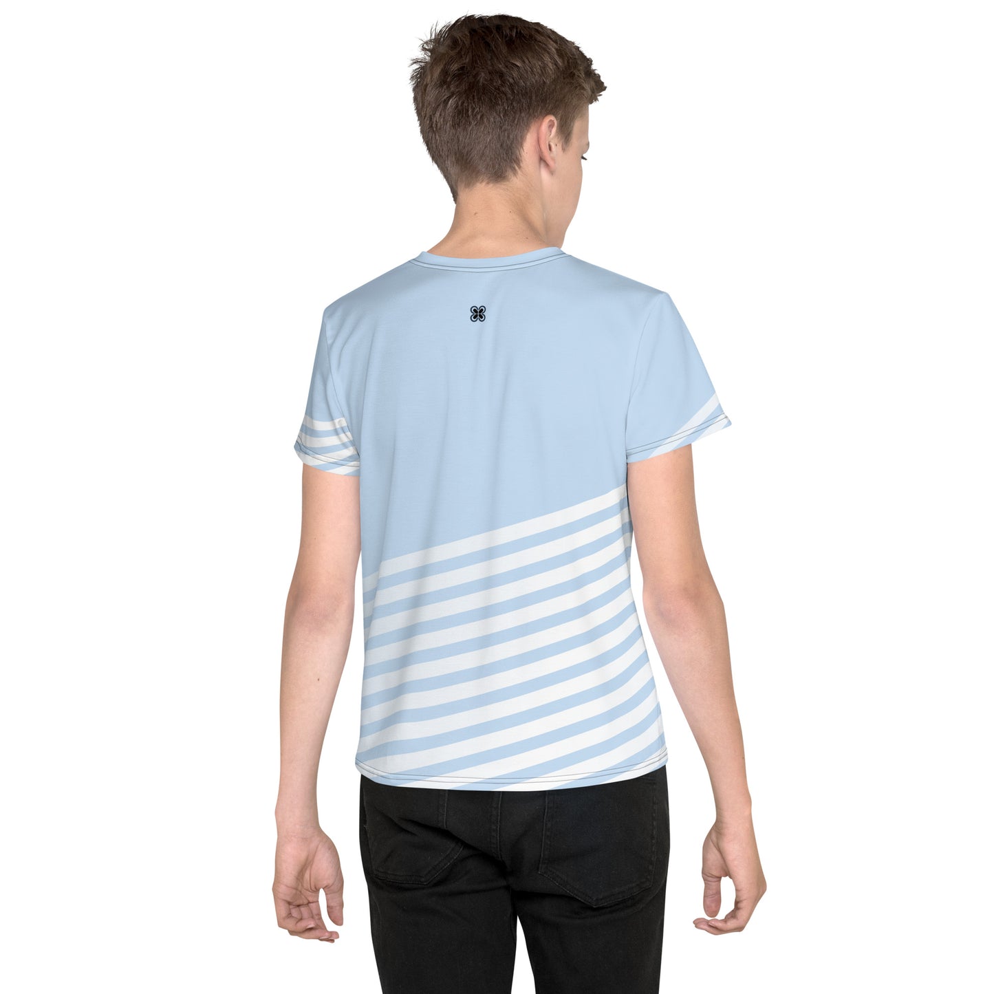 Blue-Dash Youth crew neck t-shirt