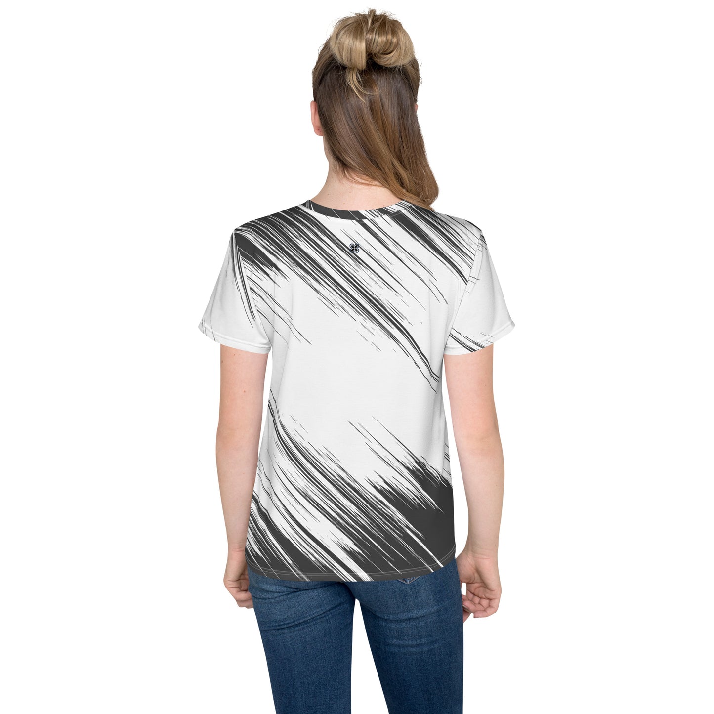 Black-On-White Youth crew neck t-shirt
