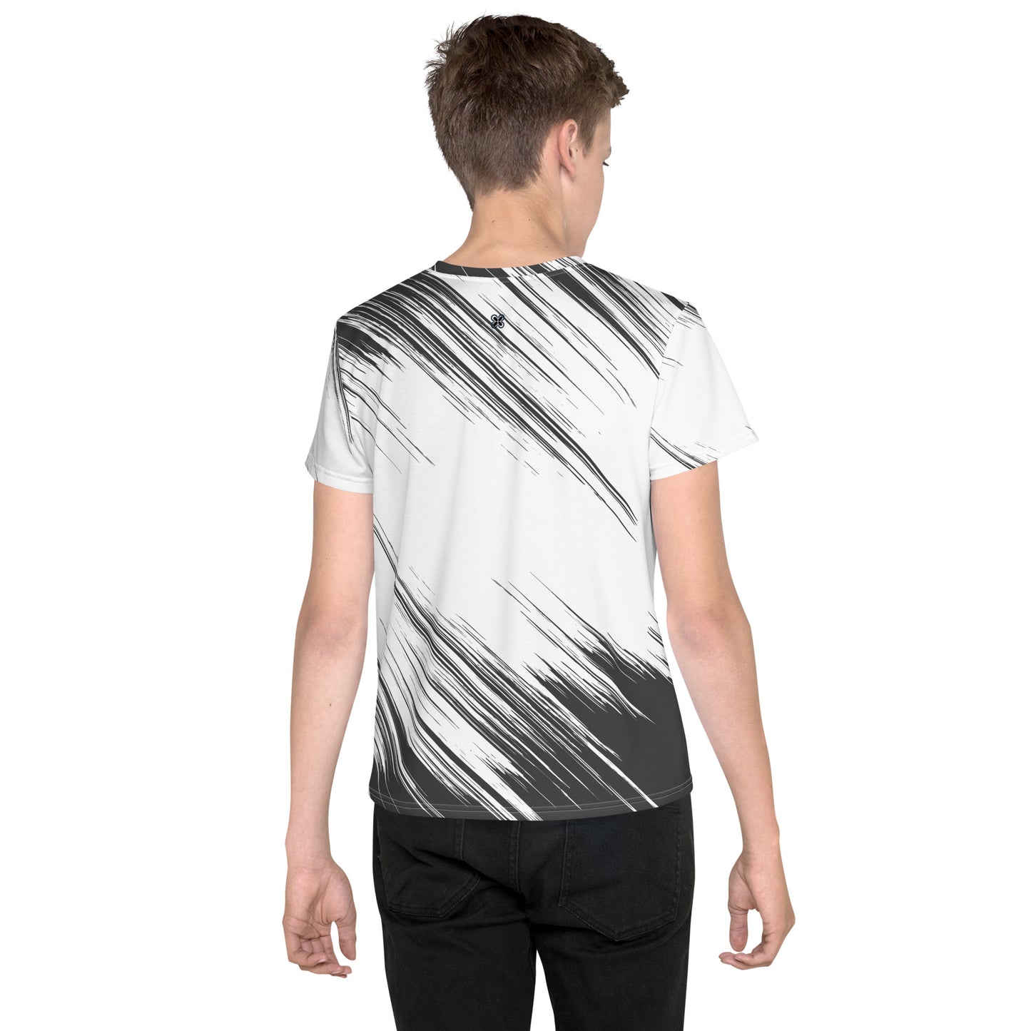 Black-On-White Youth crew neck t-shirt