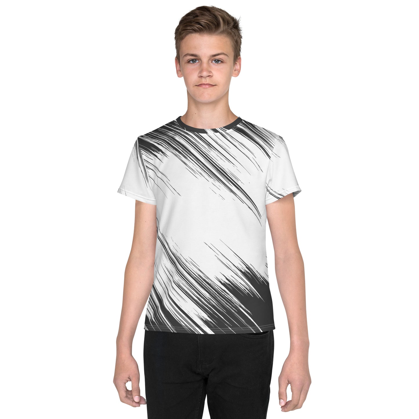 Black-On-White Youth crew neck t-shirt