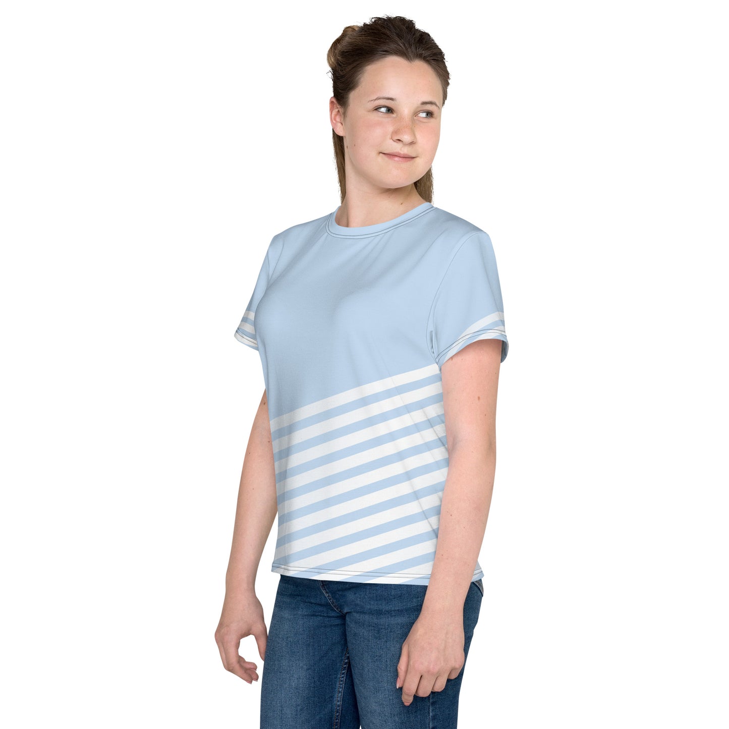 Blue-Dash Youth crew neck t-shirt