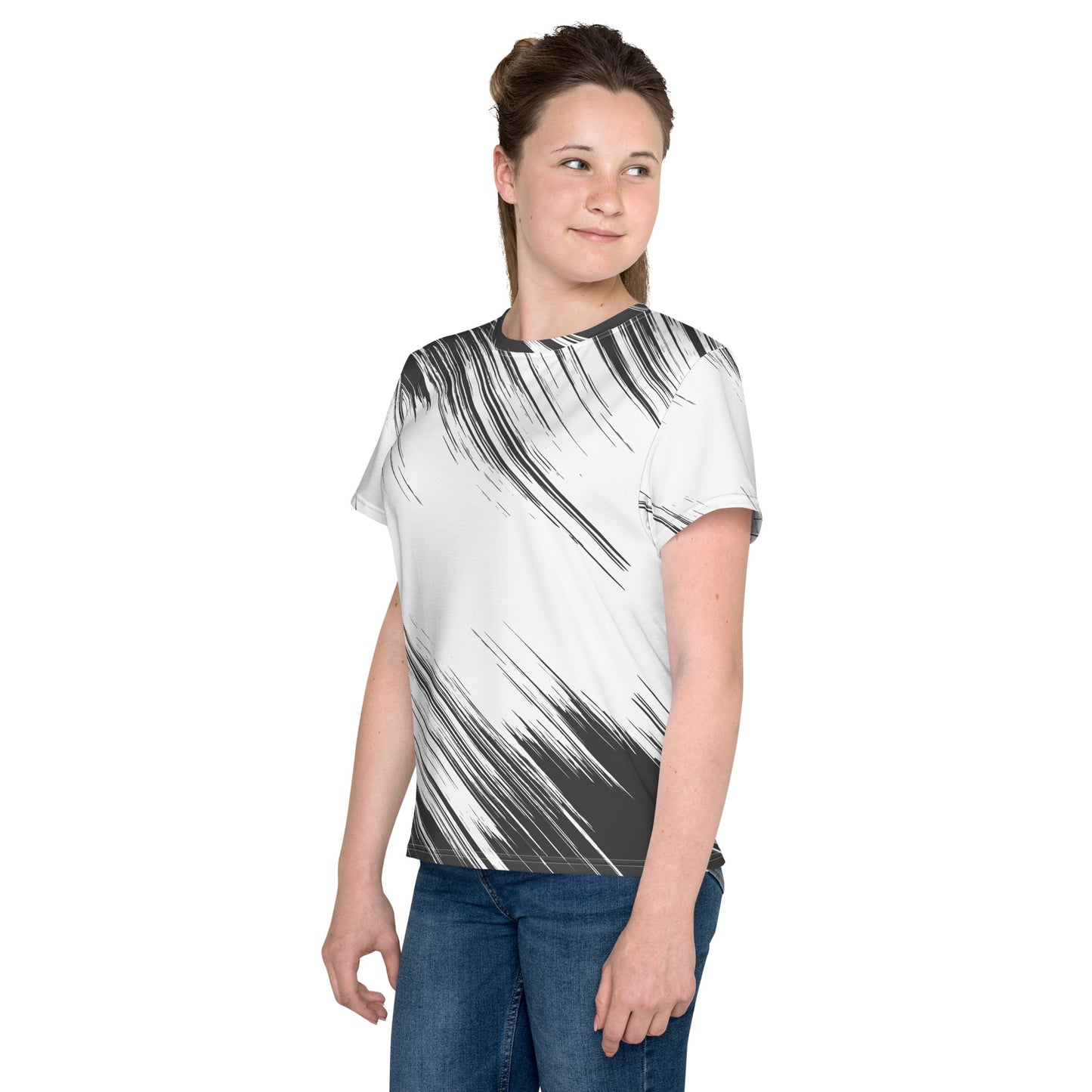 Black-On-White Youth crew neck t-shirt