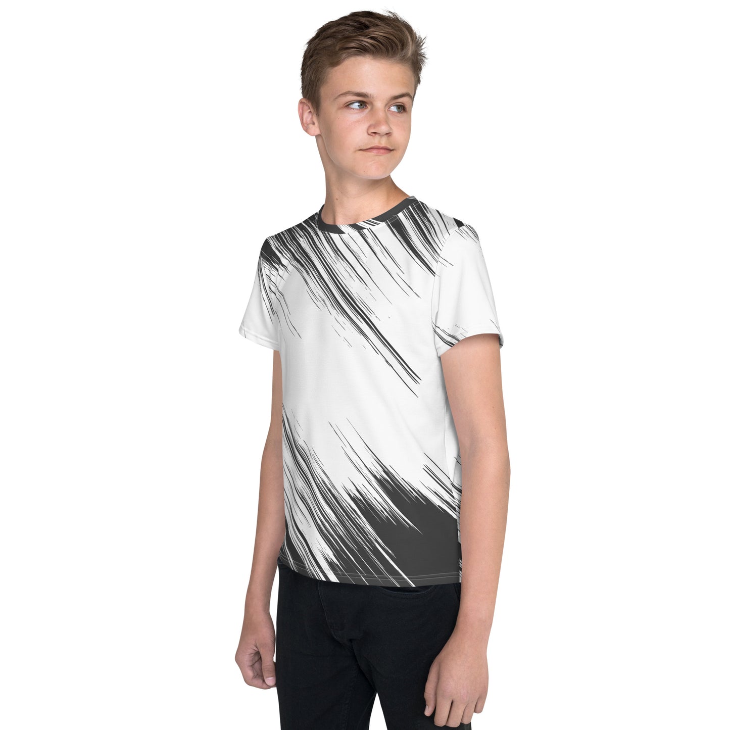 Black-On-White Youth crew neck t-shirt