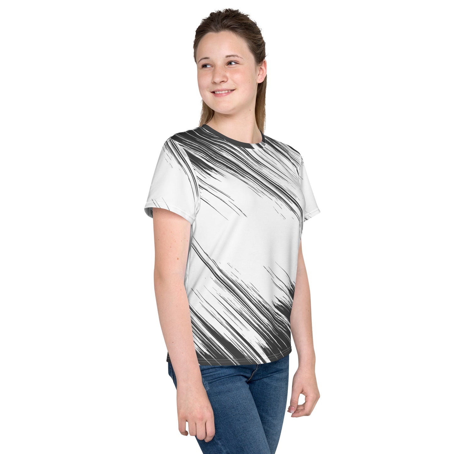 Black-On-White Youth crew neck t-shirt