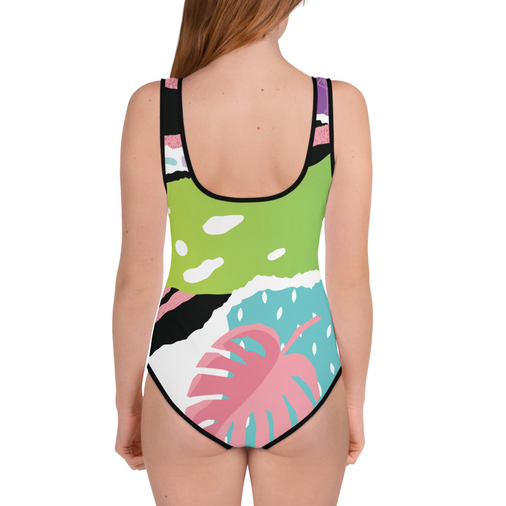 Aqua-Swash All-Over Print Youth Swimsuit