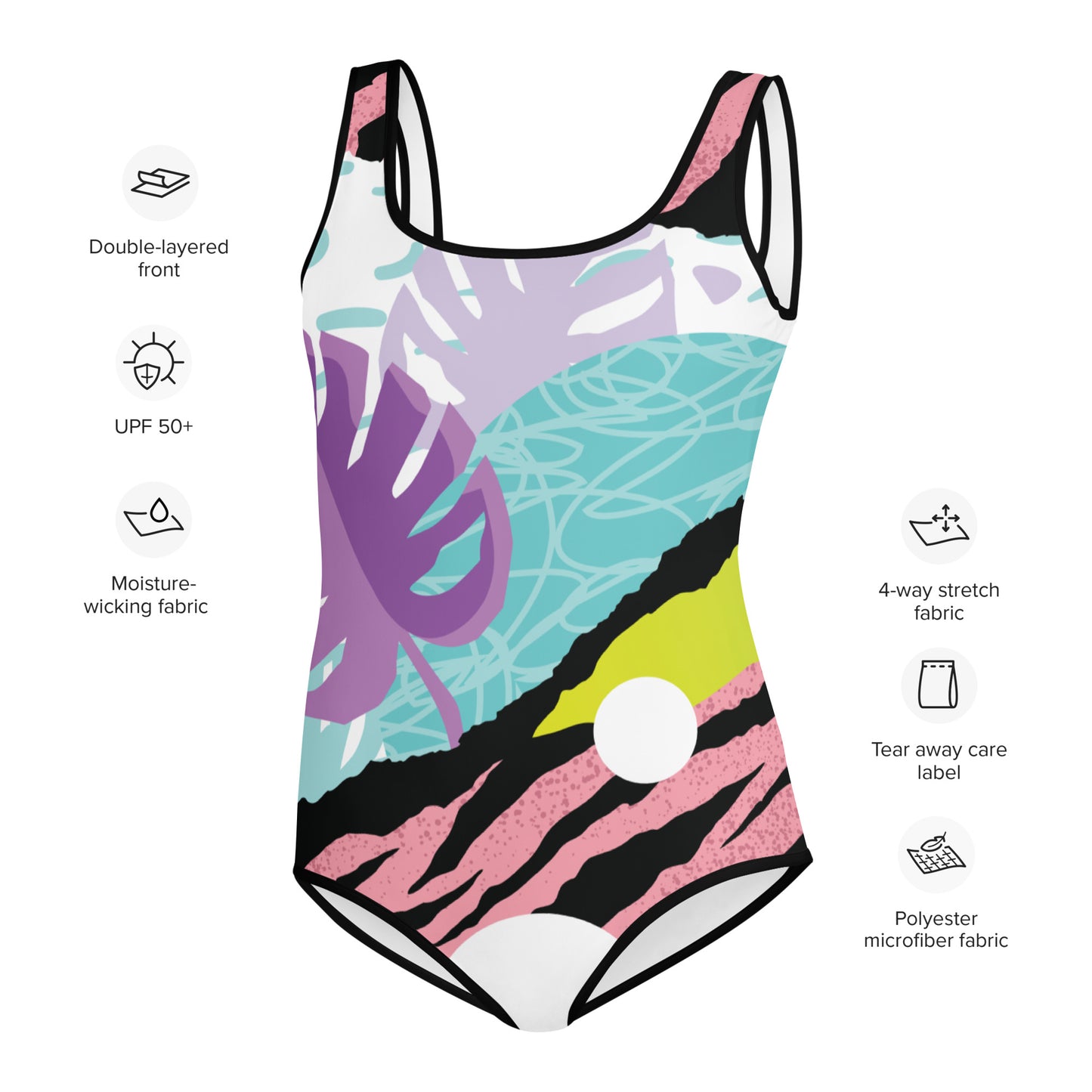 Aqua-Swash All-Over Print Youth Swimsuit