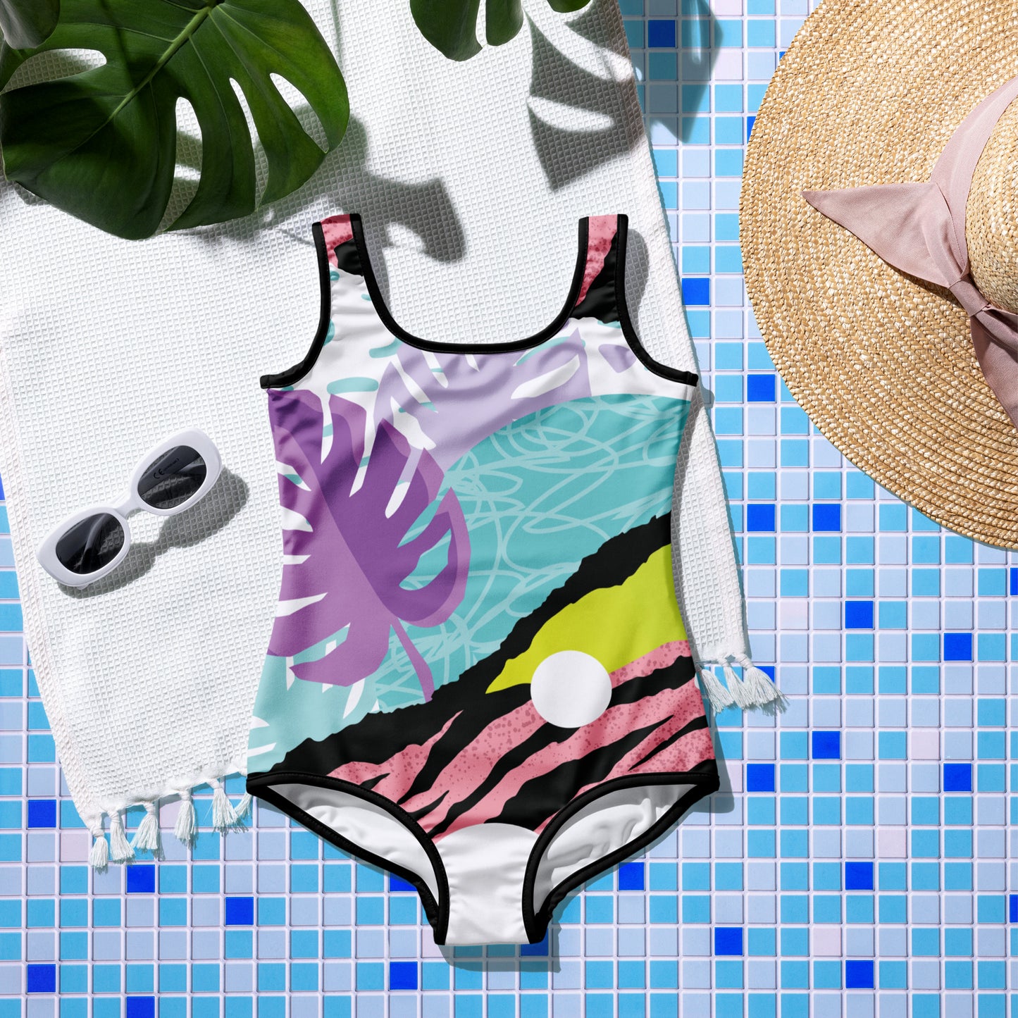 Aqua-Swash All-Over Print Youth Swimsuit
