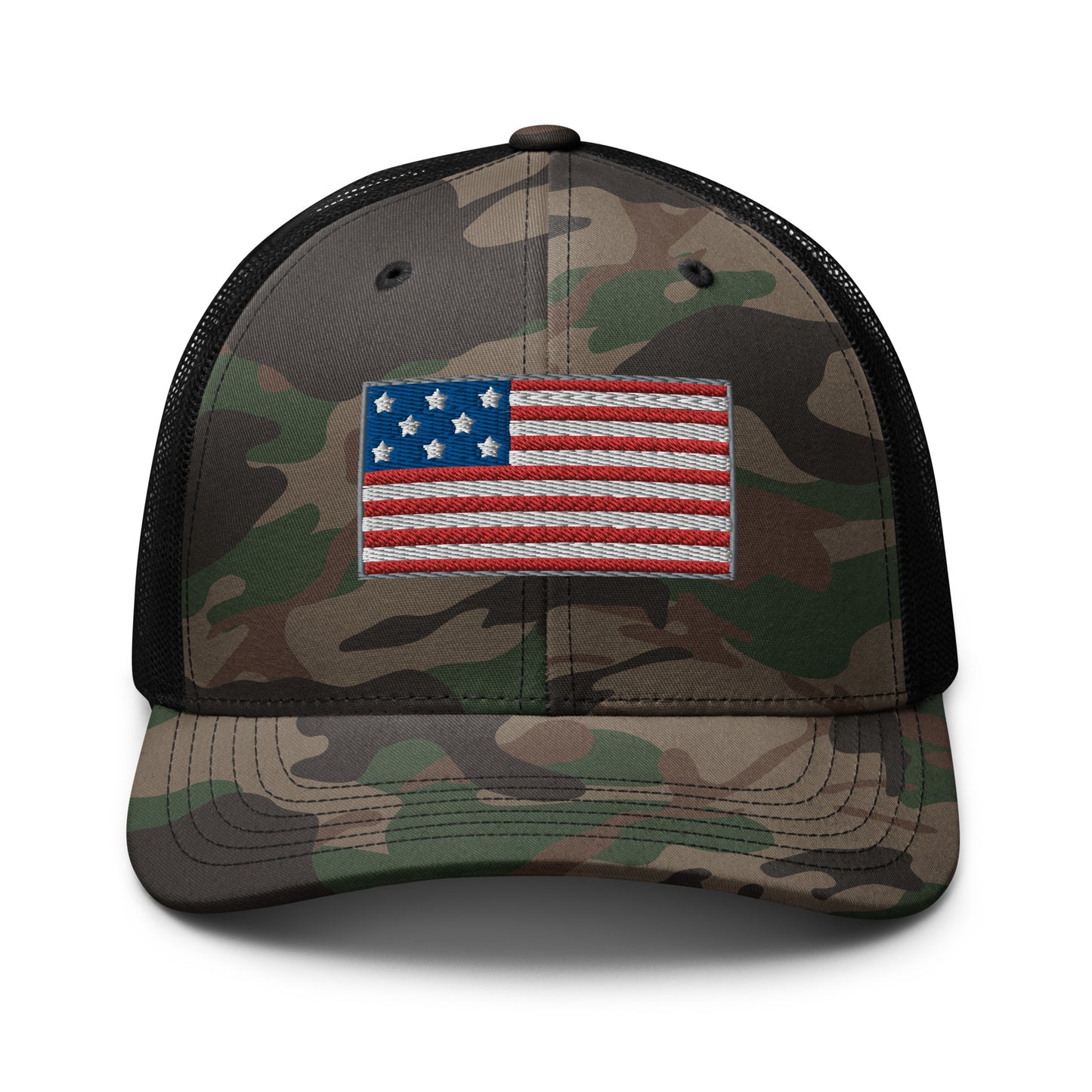 America Camouflage trucker hat