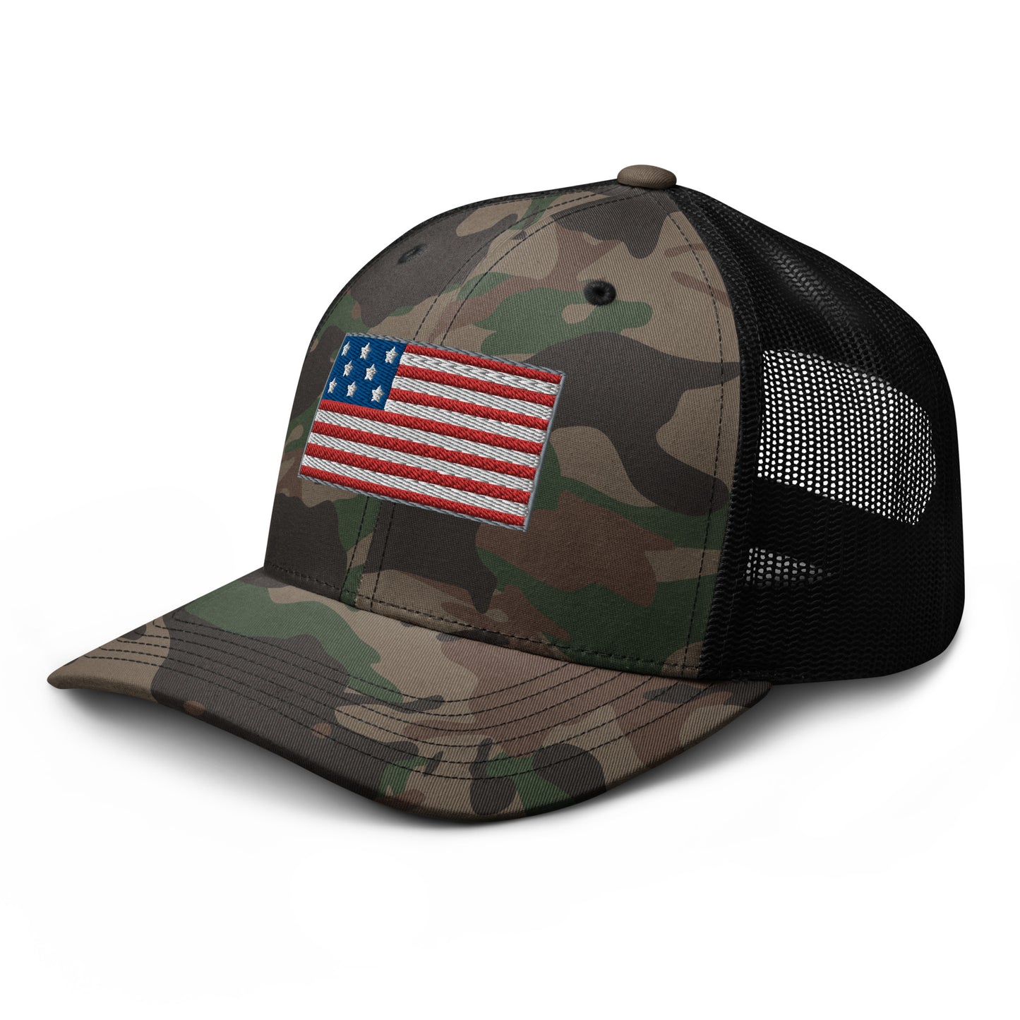 America Camouflage trucker hat