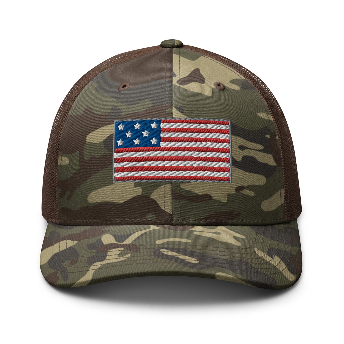 America Camouflage trucker hat