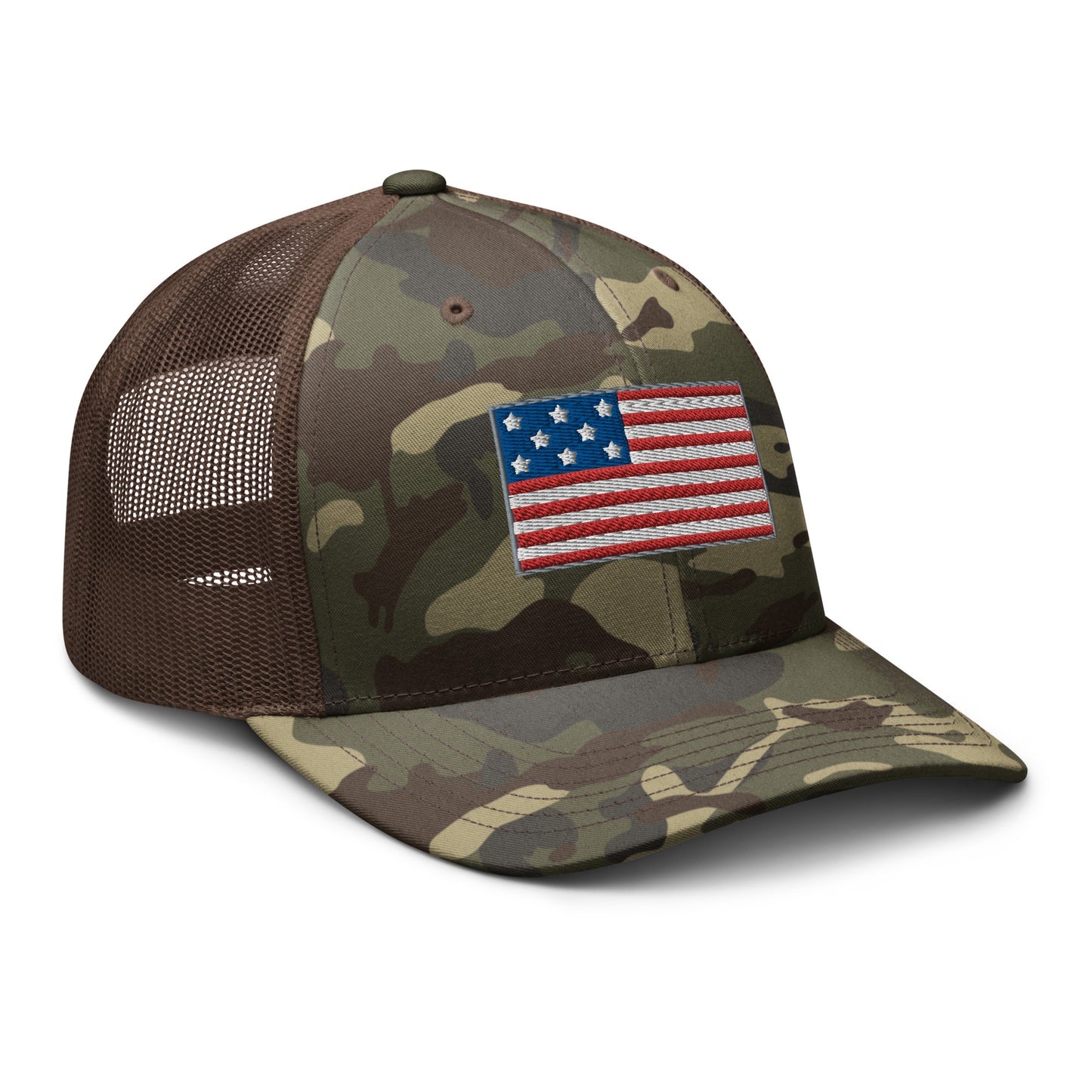 America Camouflage trucker hat
