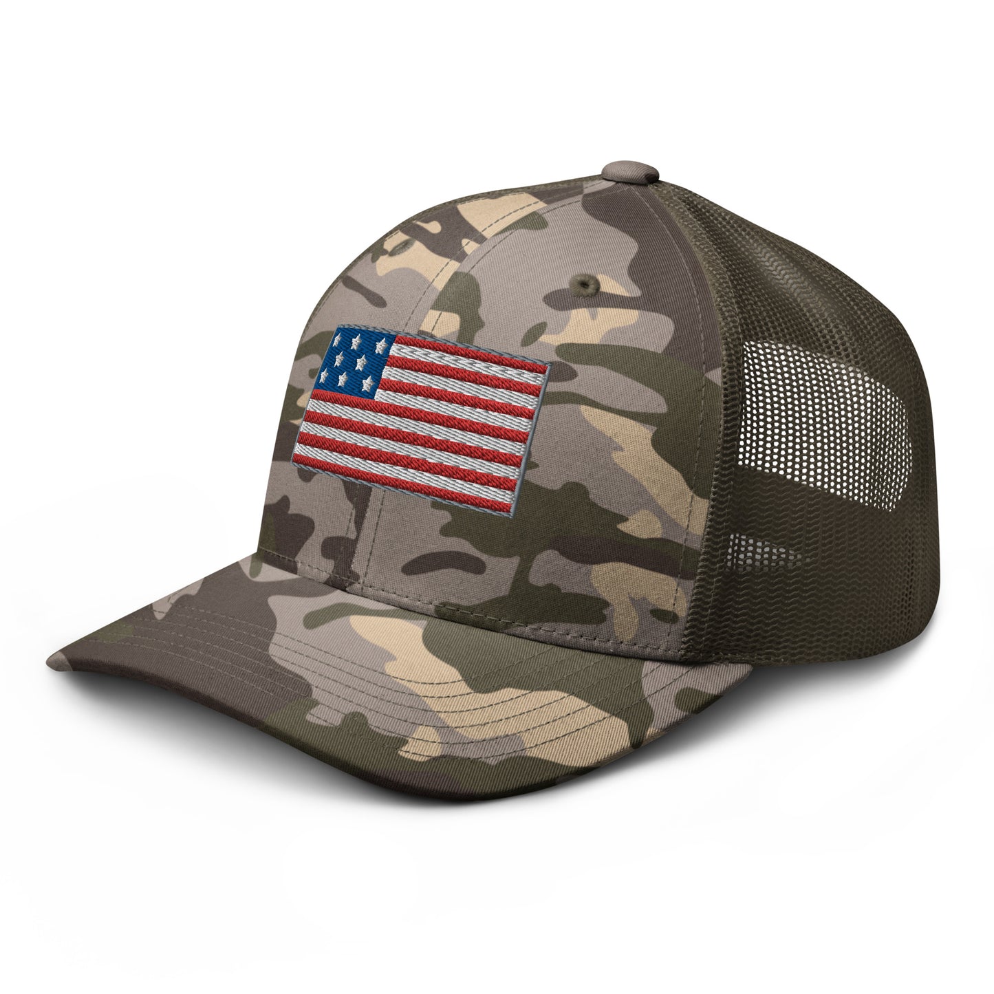 America Camouflage trucker hat